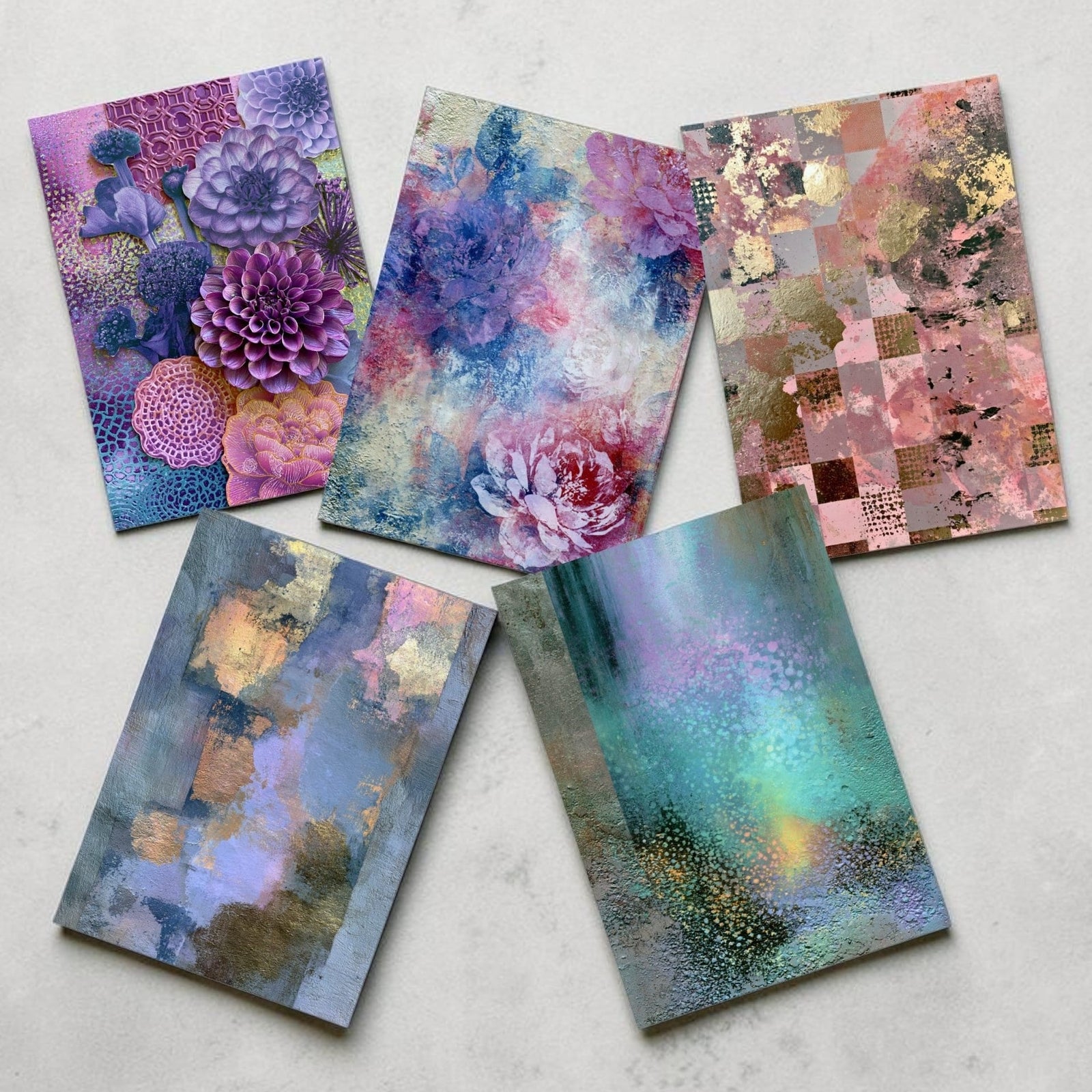 Mixed Media Art Papers - Download Volume 01 - 12 Printable Digital Papers