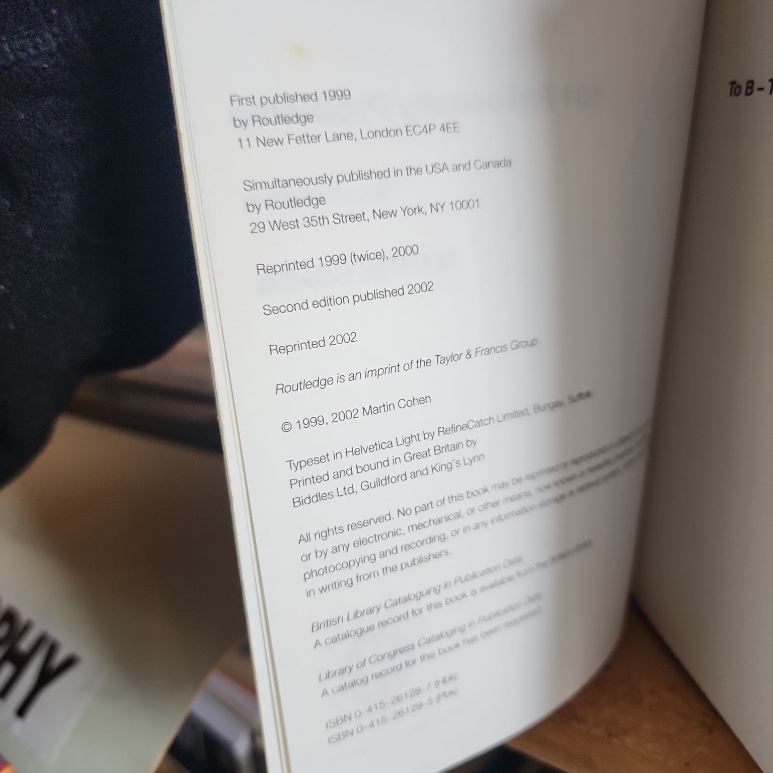 101 Philosophy Problems second edition by Martin Cohen – copyright and publication details