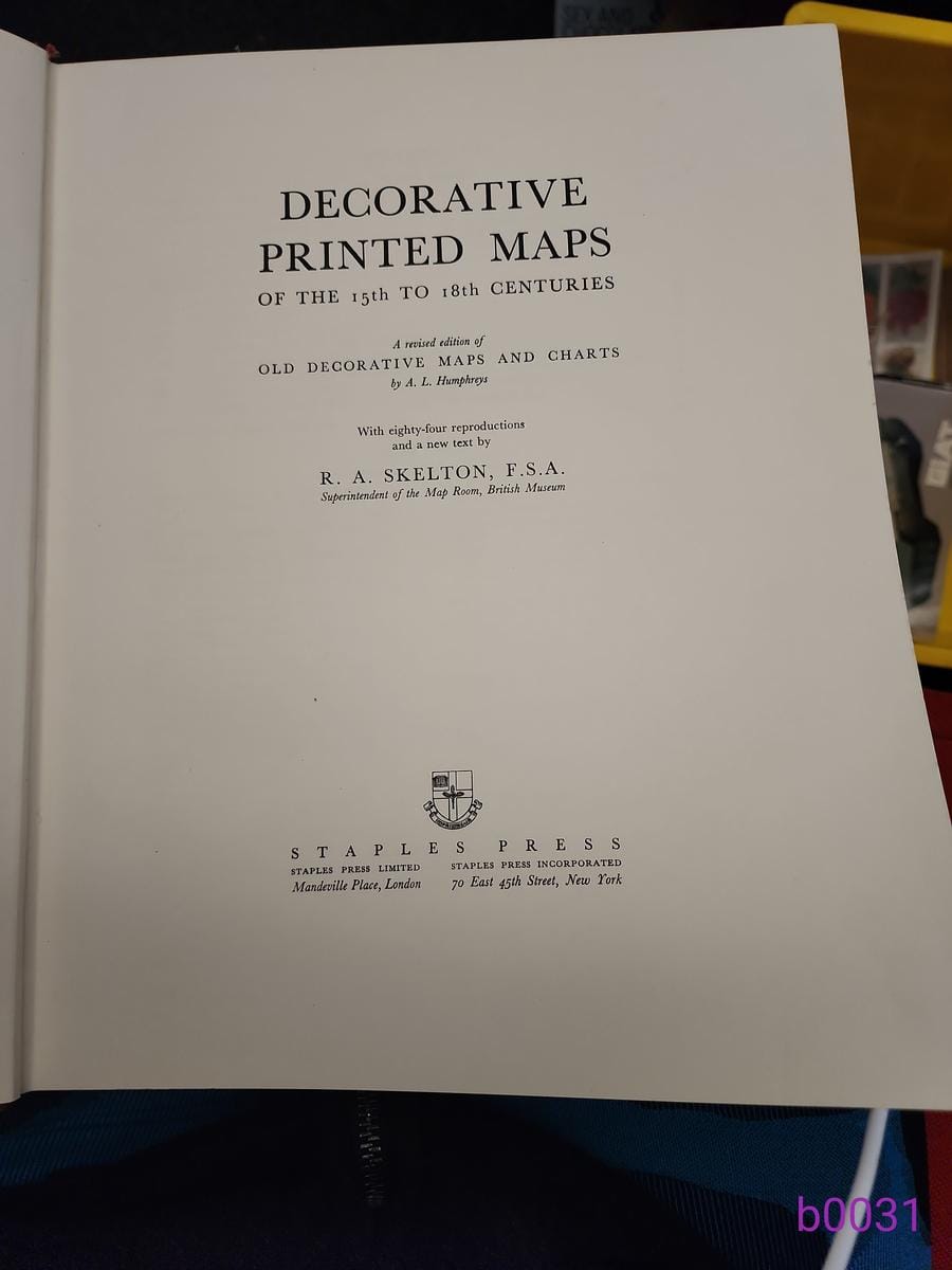 Decorative Printed Maps of the 15th to 18th Centuries by R.A. Skelton, F.S.A. - book cover