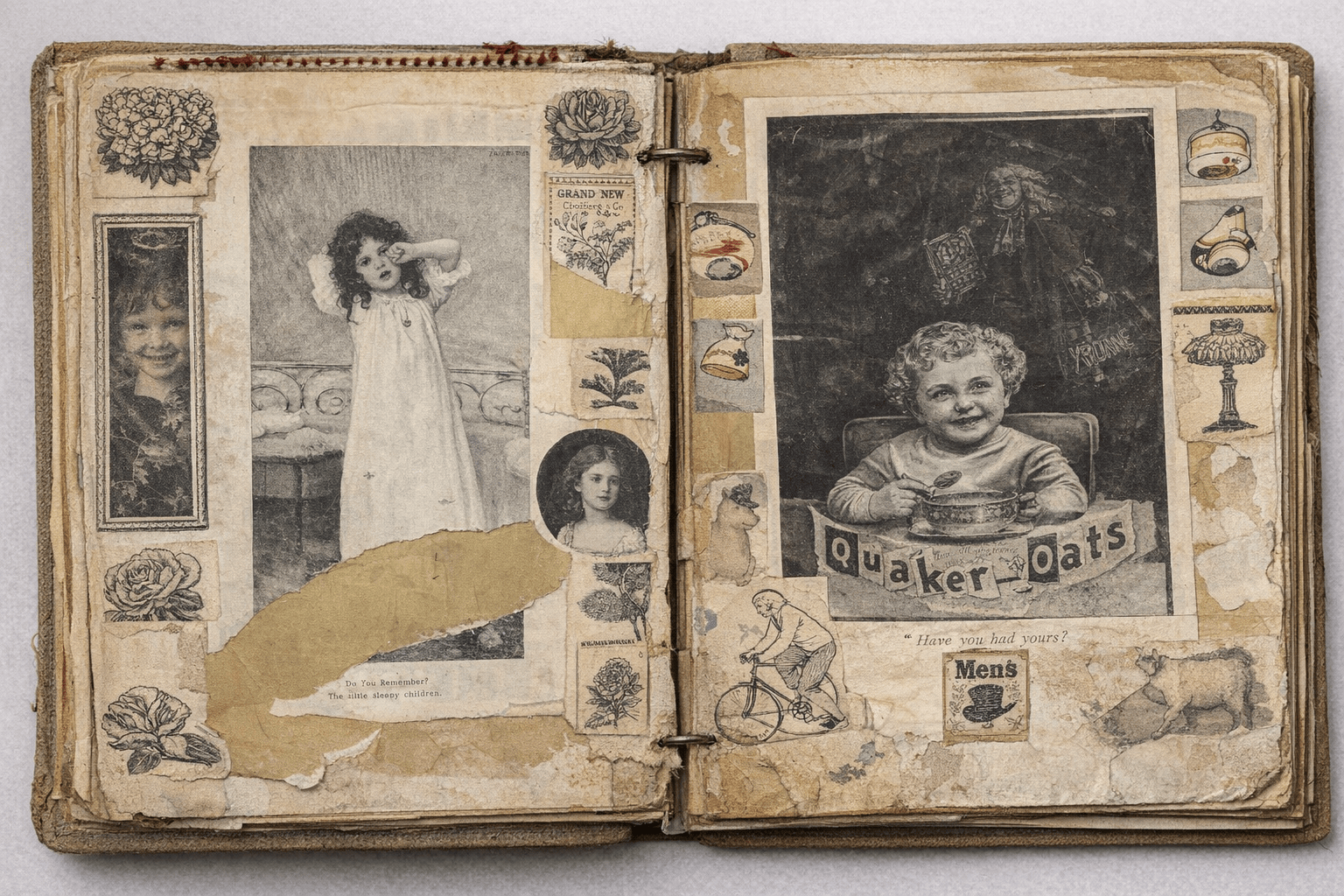 1902 Victorian Scrapbook – Printable Antique Ephemera Pages | Vintage Junk Journal Kit | Instant Digital Download