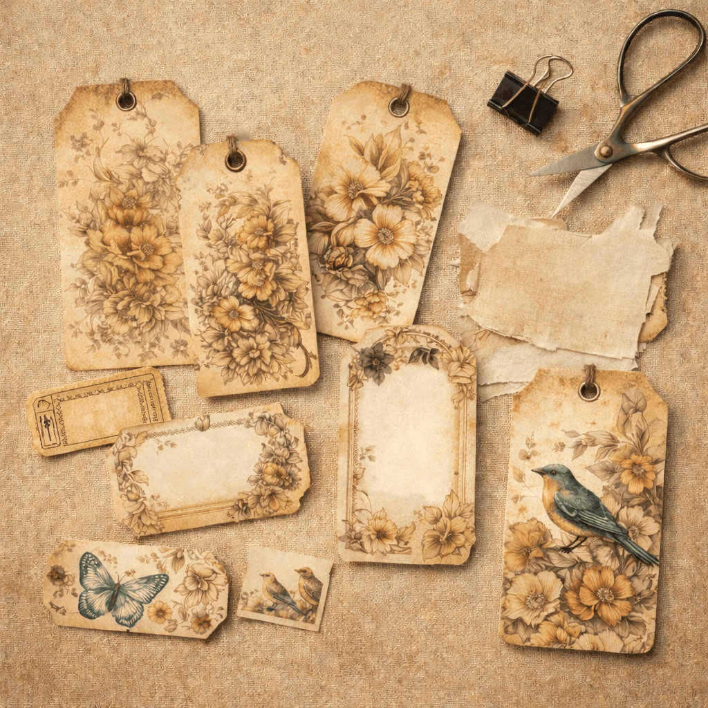 Sepia Dreams- 96 Page Printable Junk Journal Pages A4 Portrait