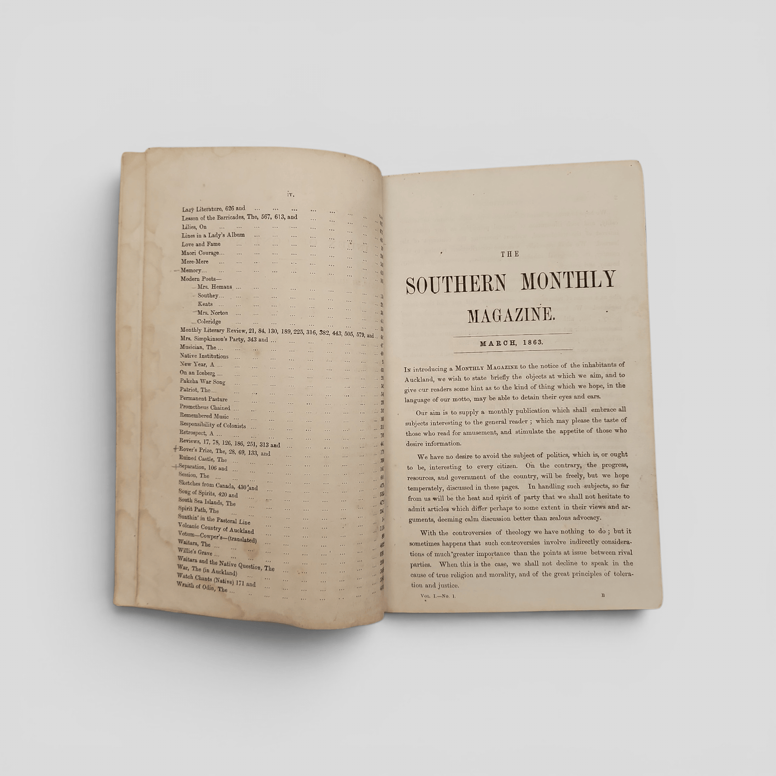 The Southern Monthly Magazine: Bound Volume, March–September 1863