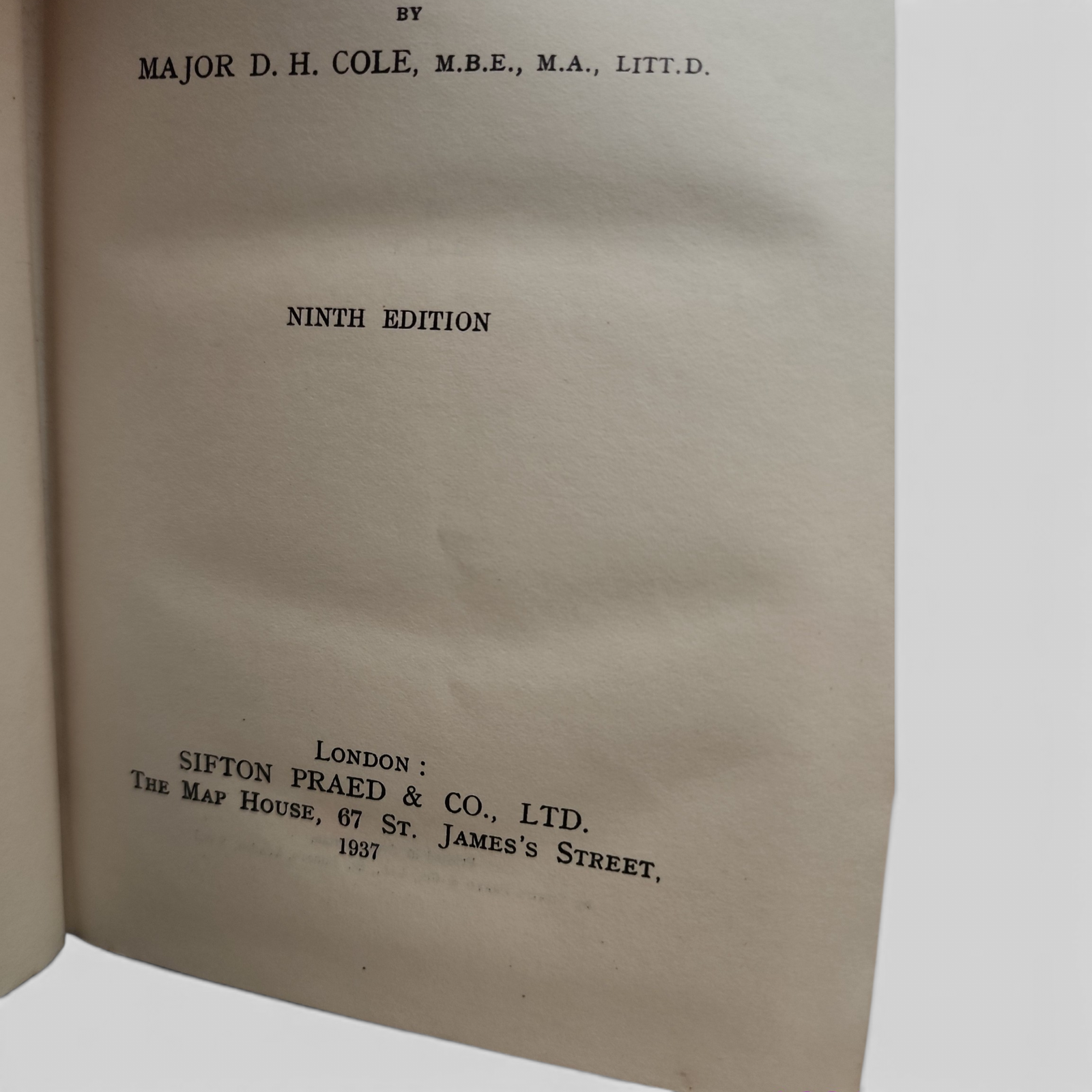Imperial Military Geography by Major D. H. Cole
