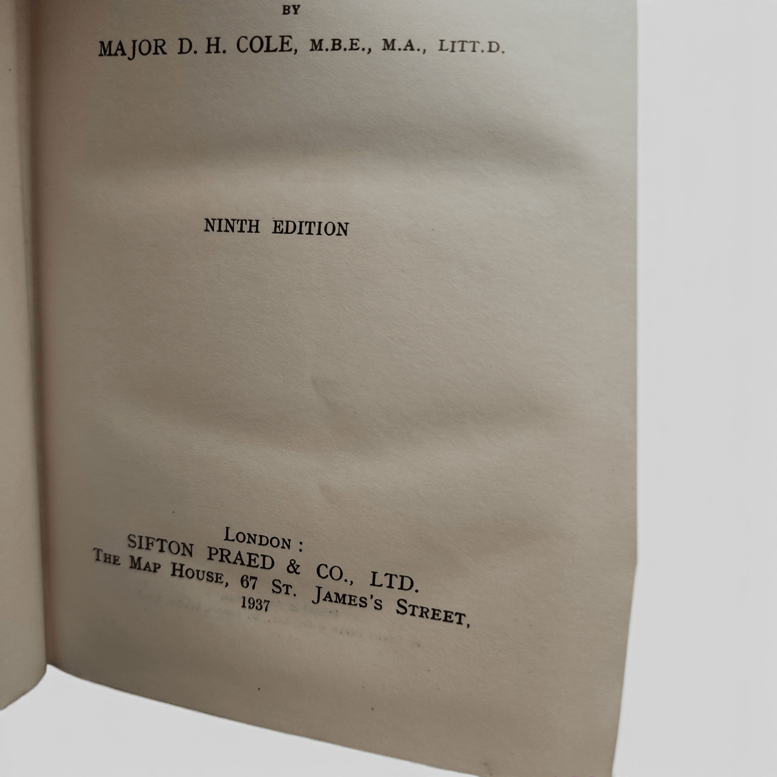 Imperial Military Geography by Major D. H. Cole