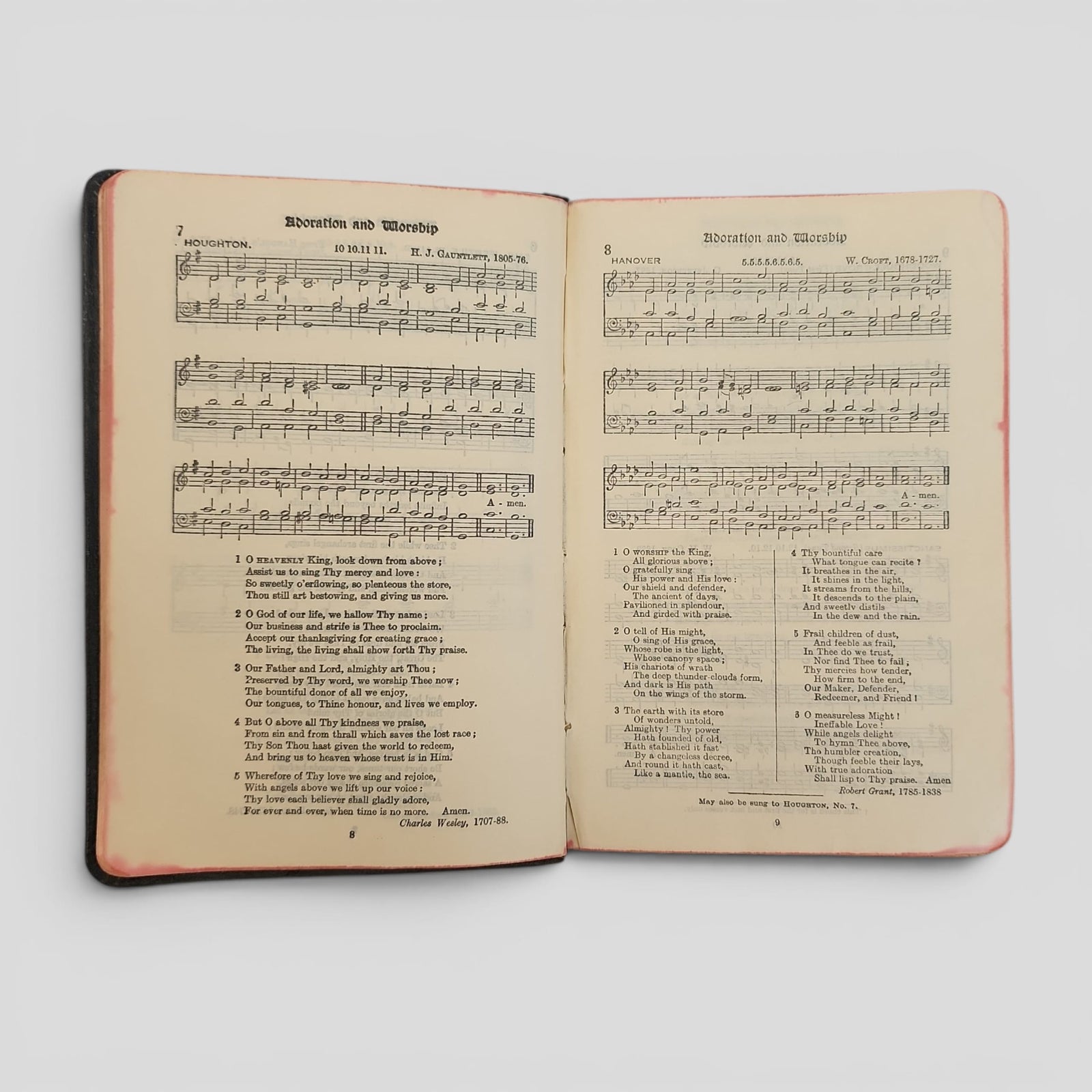 Methodist Leather Bound Vintage Hymn Book