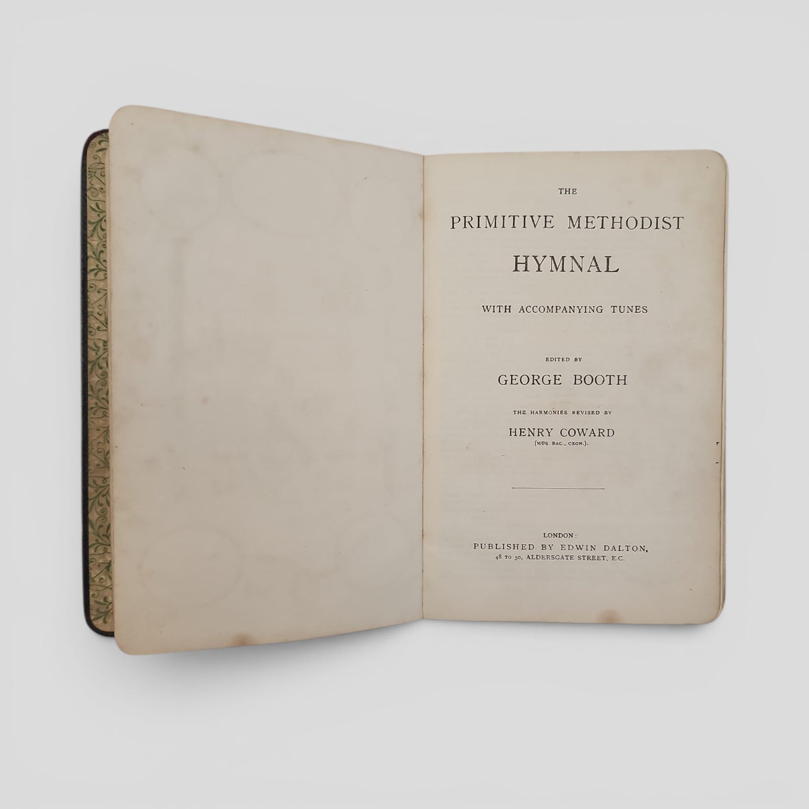 Vintage 1902 Leatherbound Primitive Methodist Hymnal with Accompanying Tunes