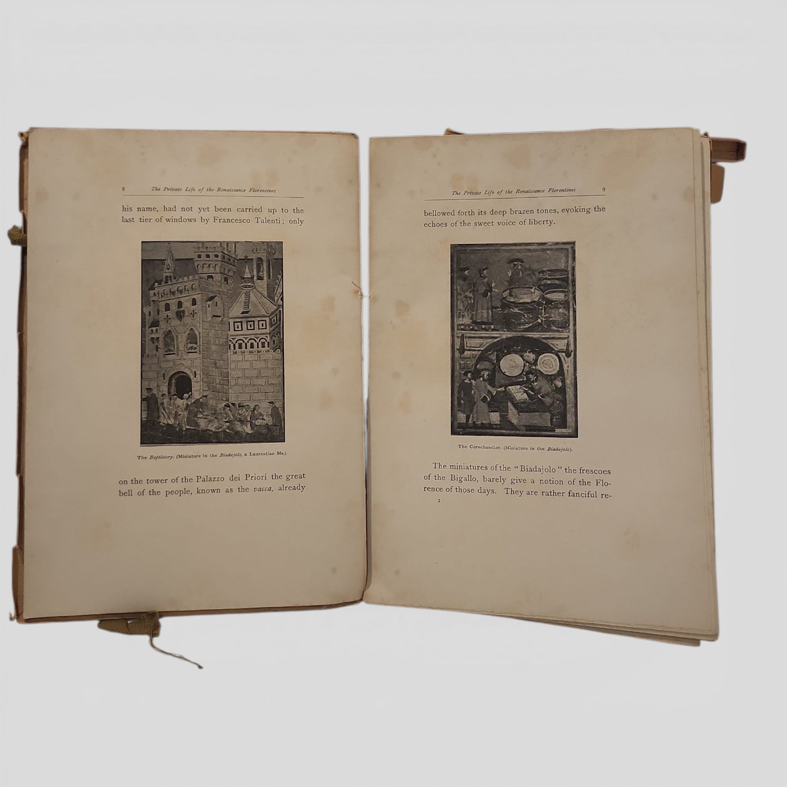 THE PRIVATE LIFE OF THE RENAISSANCE FLORENTINES by Guido Biagi