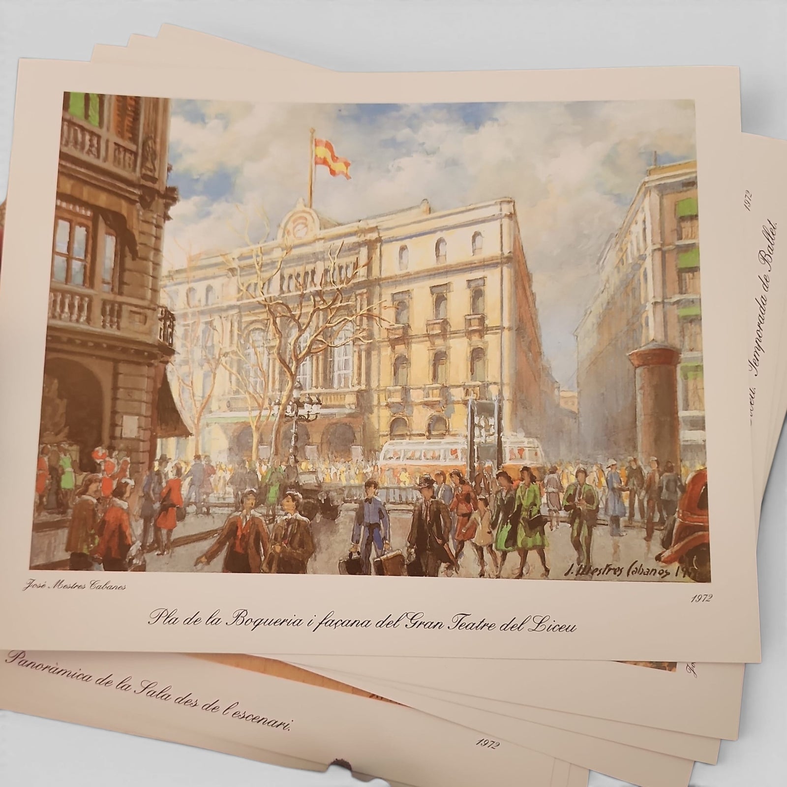 8 original prints by Spanish scenographer José Mestres Cabanes.
