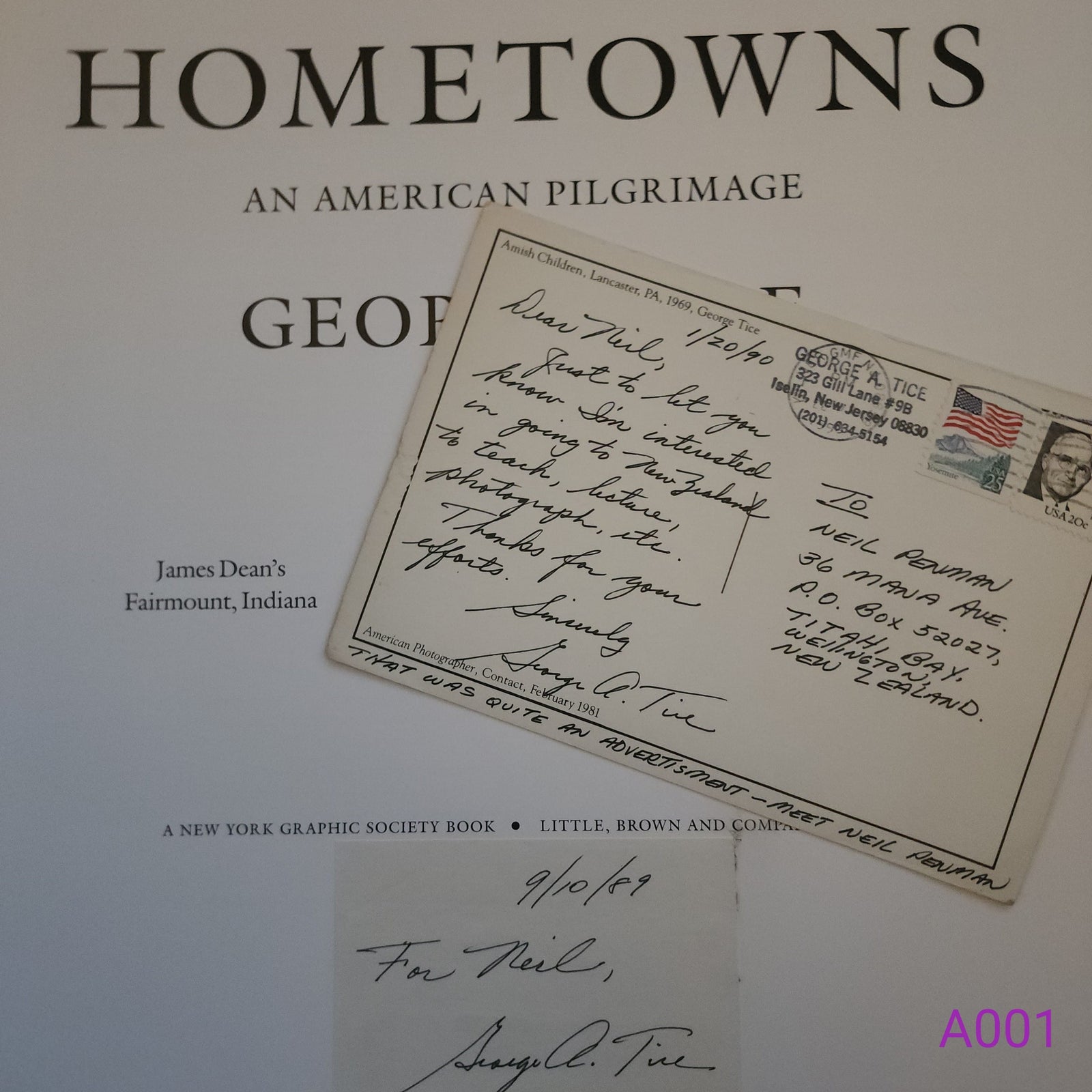 Hometowns: An American Pilgrimage Signed by George Tice