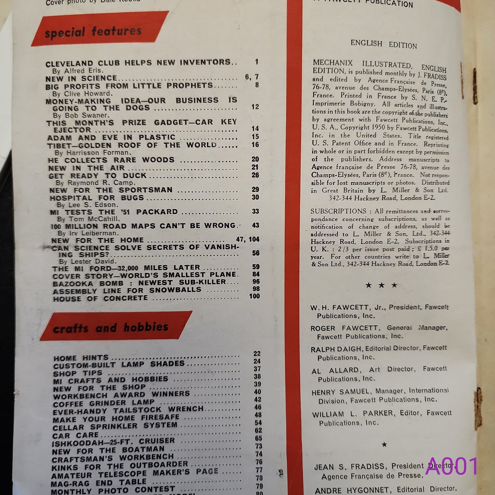 Mechanix Illustrated English Edition Vol. 1 No. 3 1950