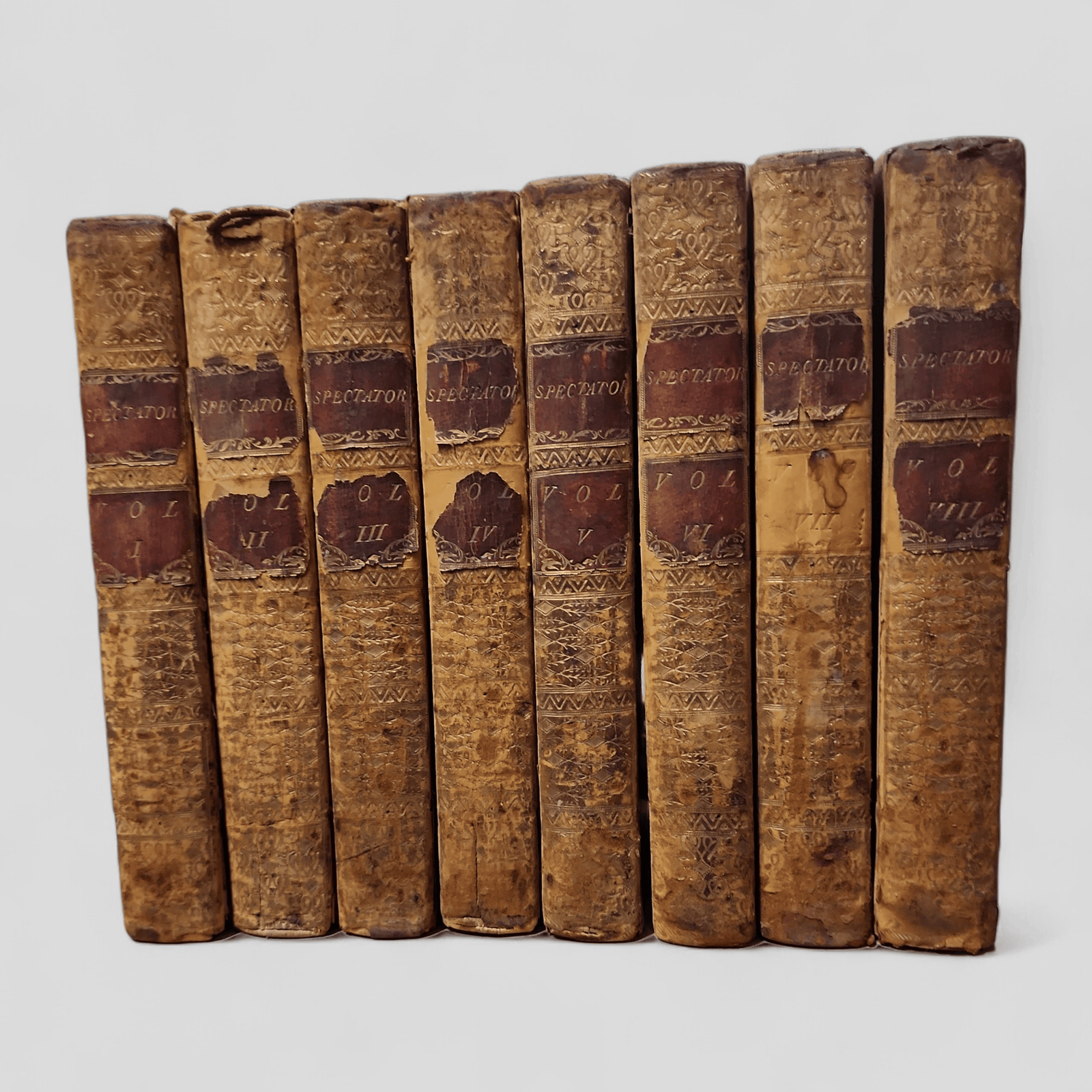 The Spectator (1775) – 8 Volume Set by Joseph Addison & Richard Steele