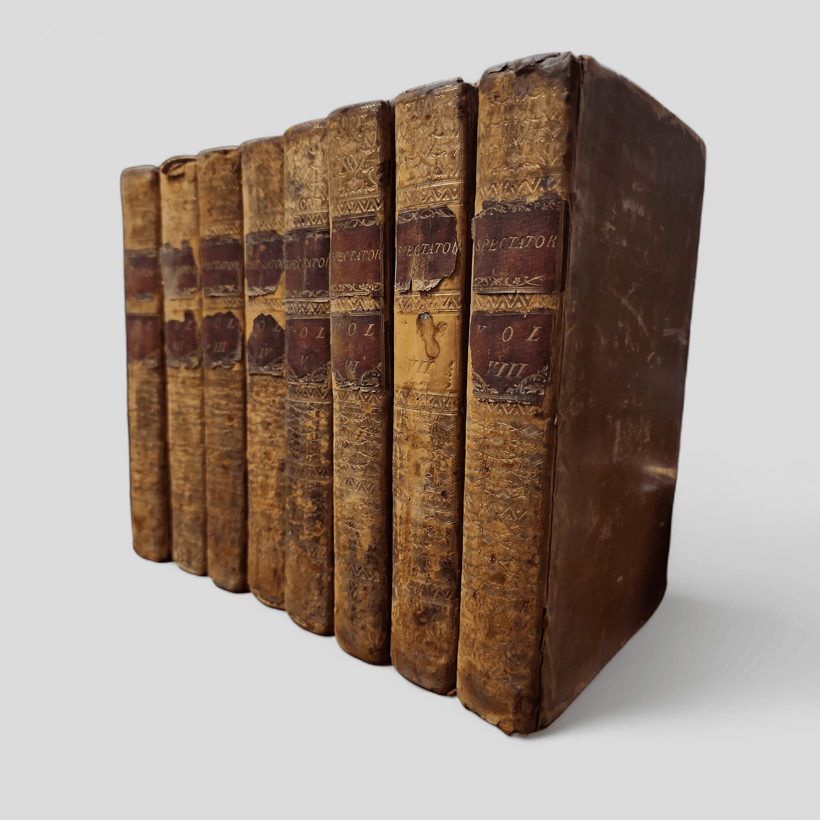 The Spectator (1775) – 8 Volume Set by Joseph Addison & Richard Steele