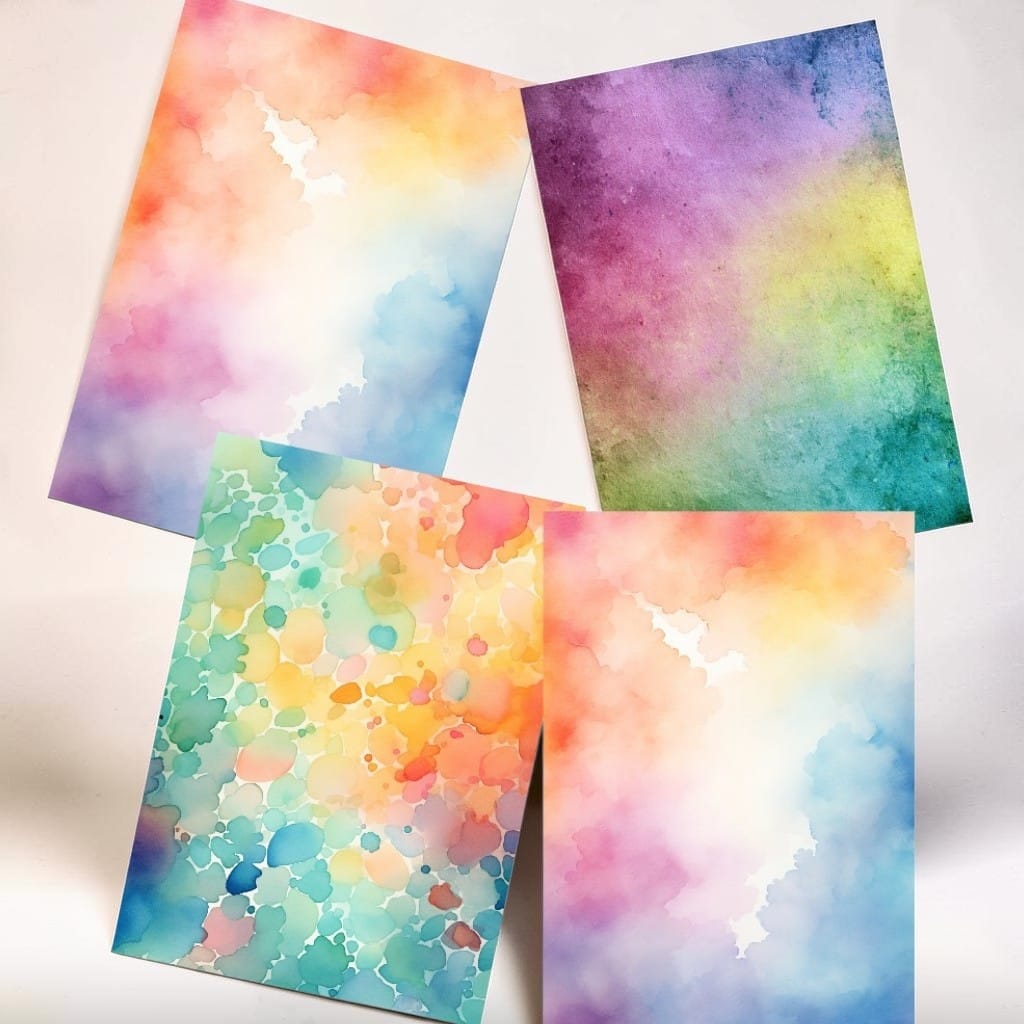 Watercolor Backgrounds Volume 01 - 12 Printable Digital Papers