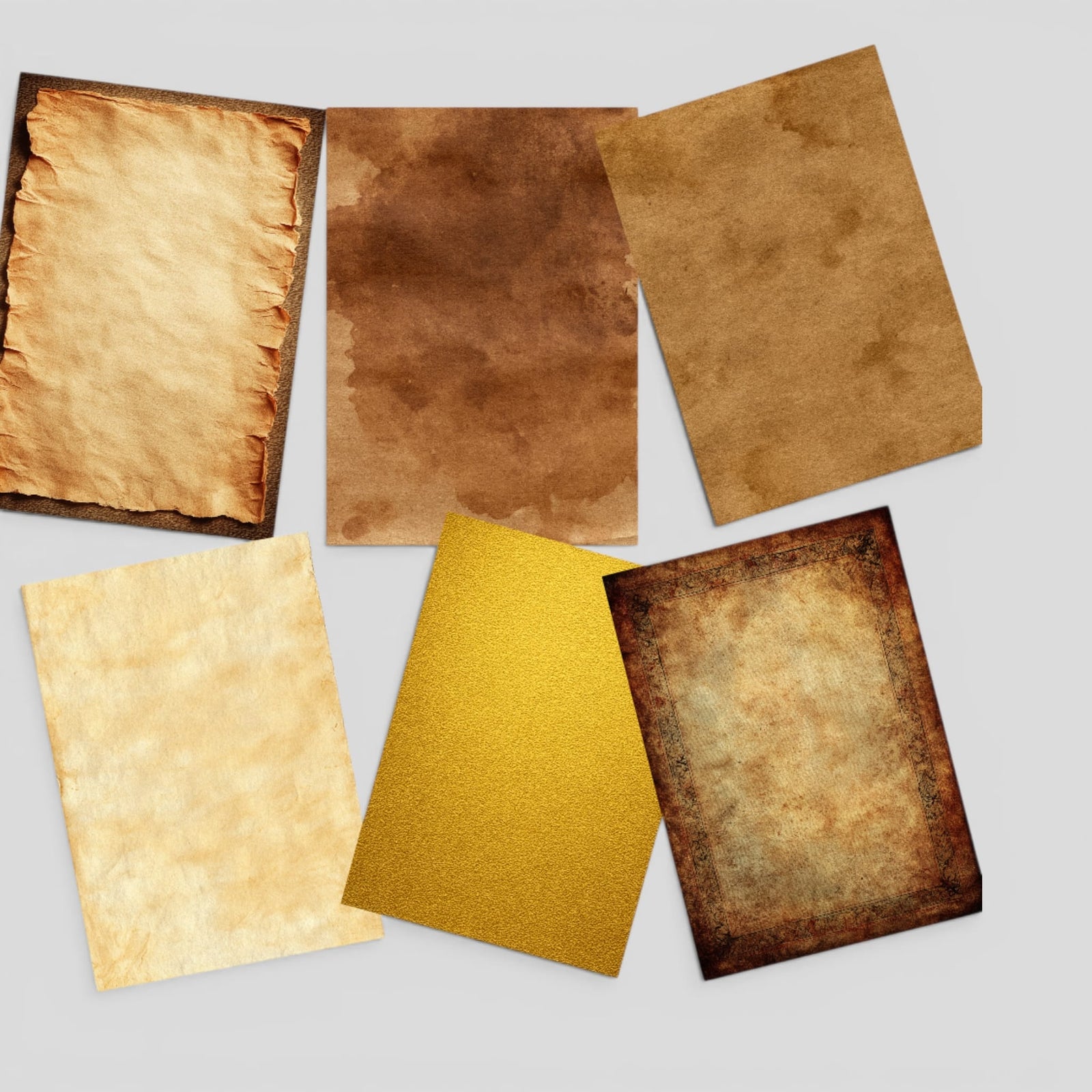 Printable Aged Vintage Paper Volume 01 - 30 Printable Digital Papers