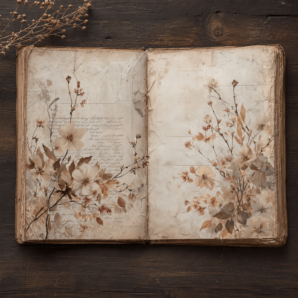 Printable Floral Journal Page Bundle – 60 Pages