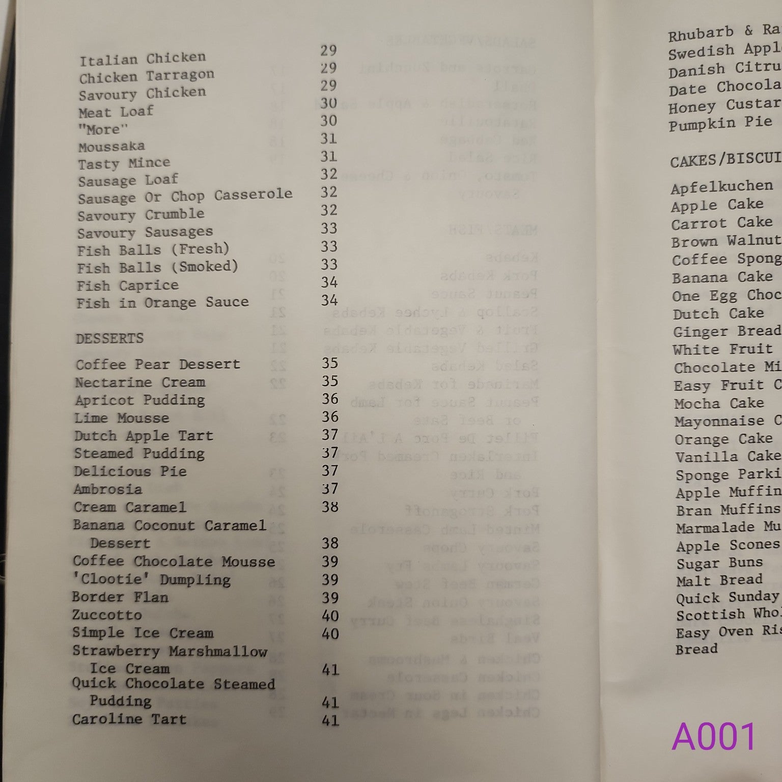 From the Parish Pantry index page desserts cakes biscuits