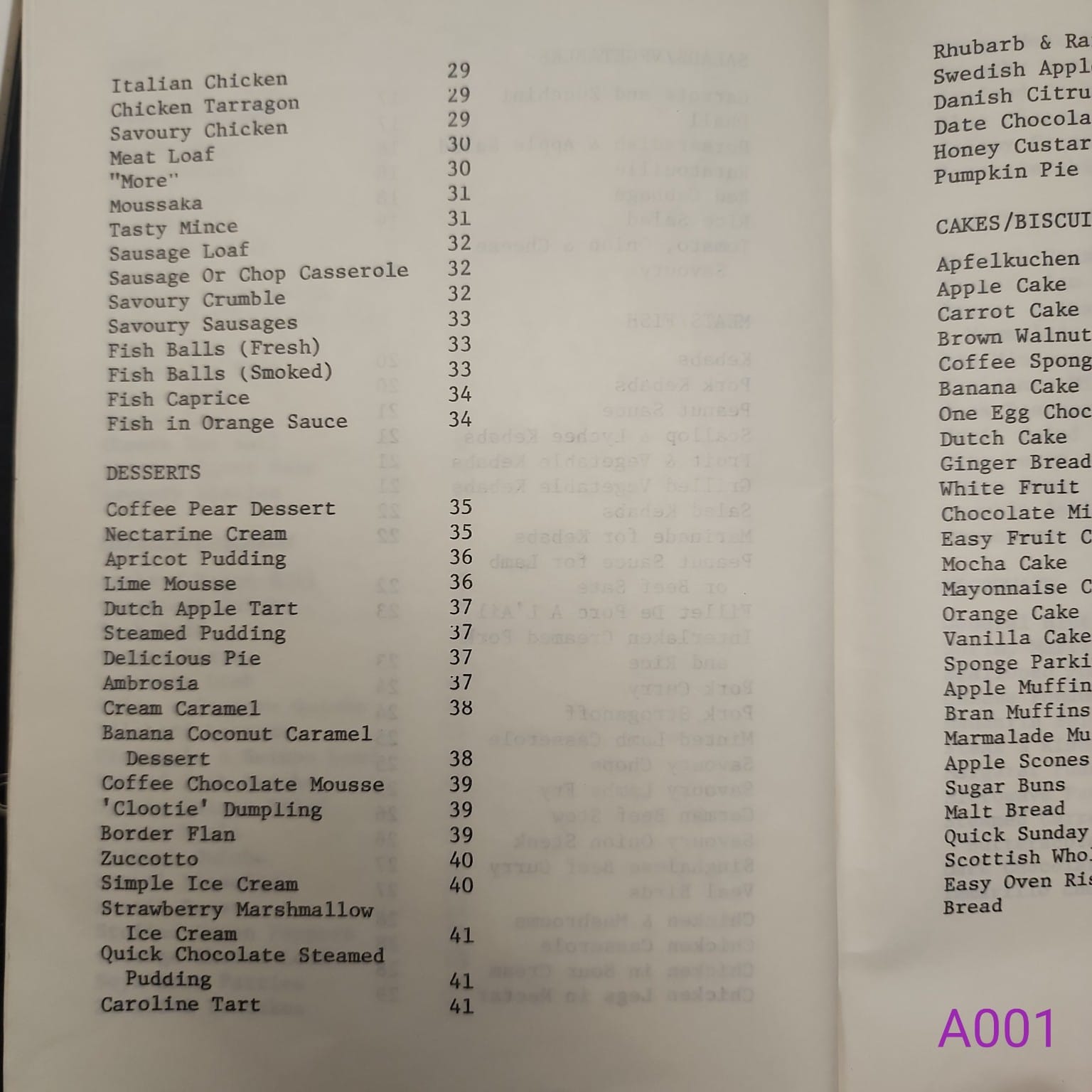 From the Parish Pantry index page desserts cakes biscuits