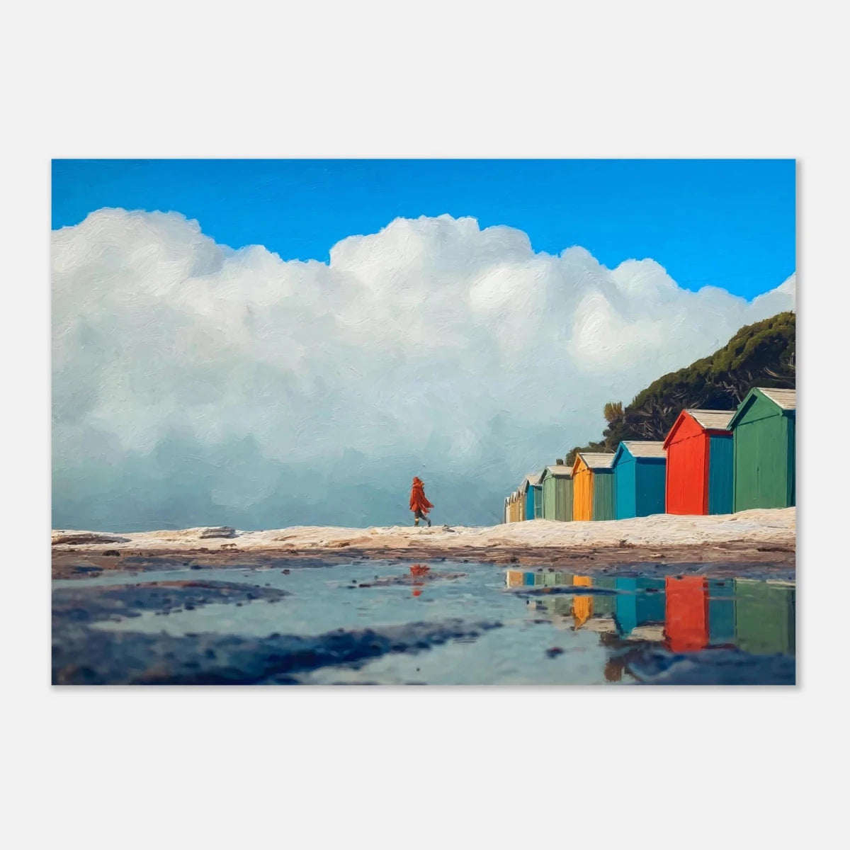 Girl by the boatsheds Titahi Bay Semi - Glossy Paper Poster - Books Worth Keeping