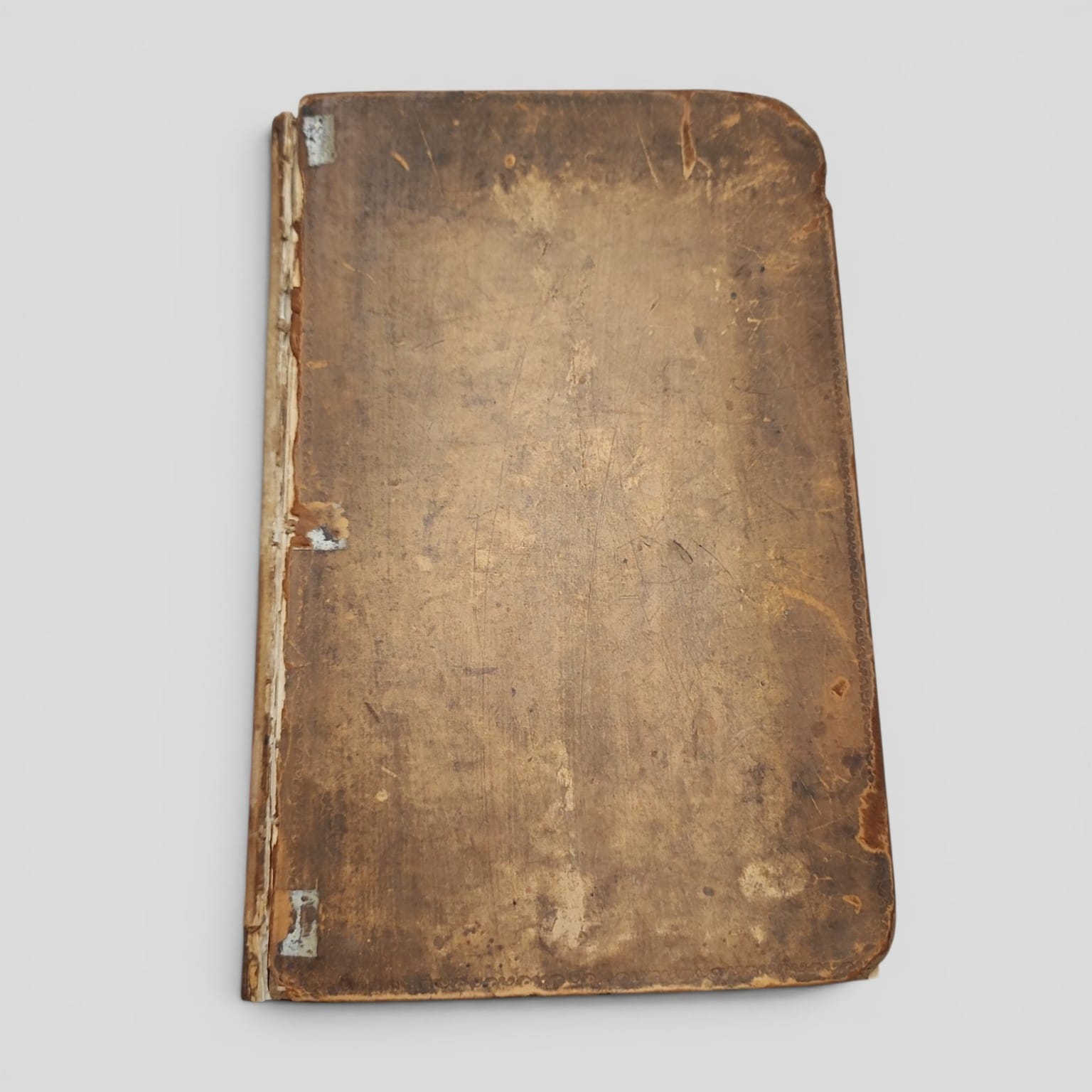 Antique leather cover of The Housekeeper's Instructor, seventeenth edition