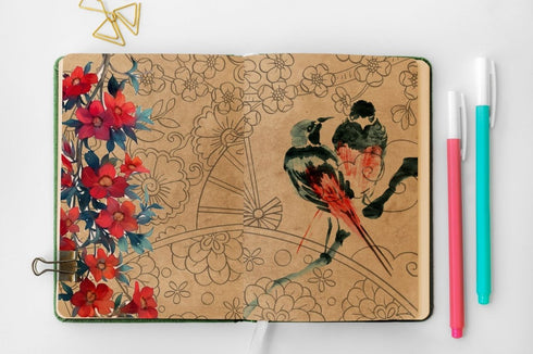 Huge Japanese Theme Digital Junk Journal Kit (A4) - Books Worth Keeping