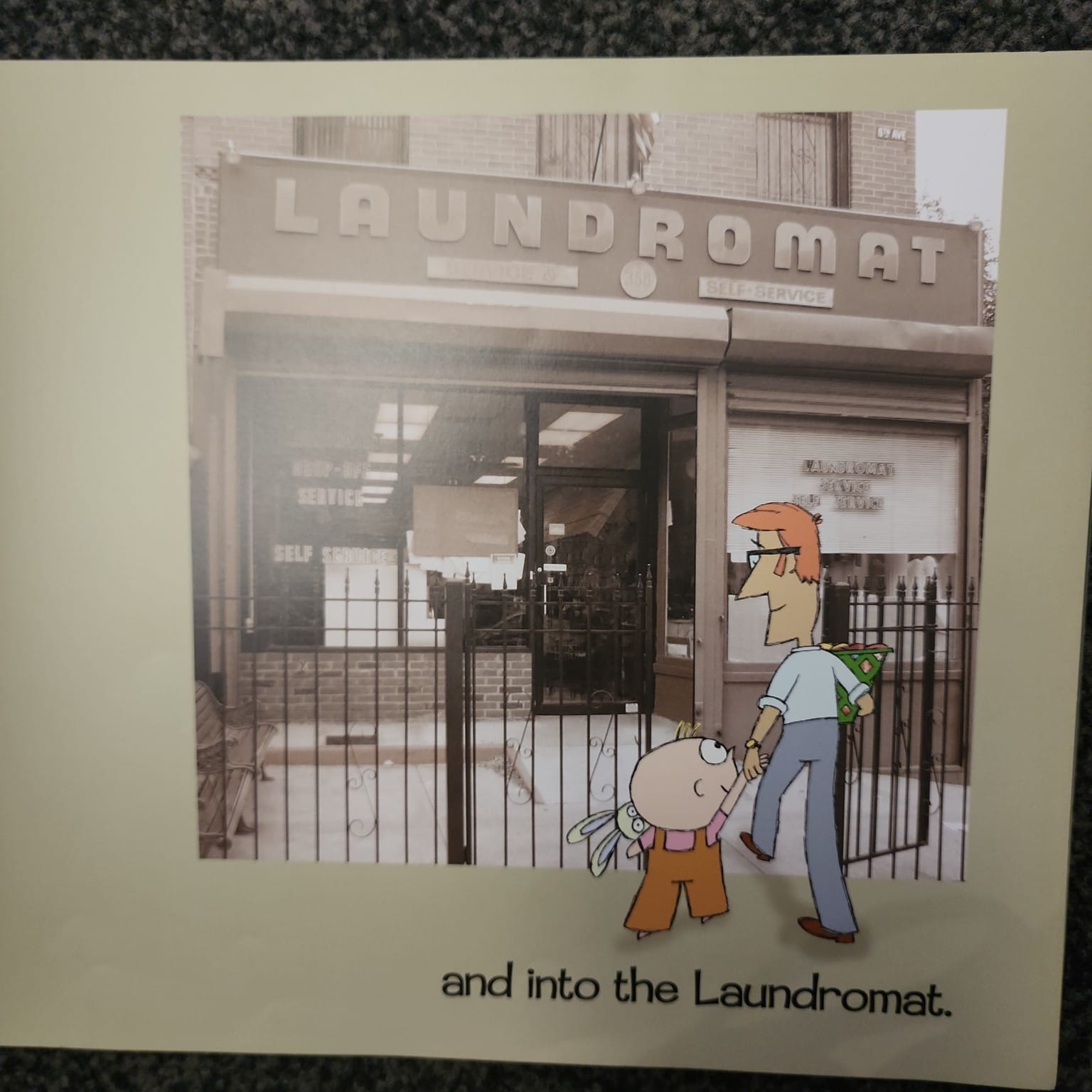 Knuffle Bunny interior illustration