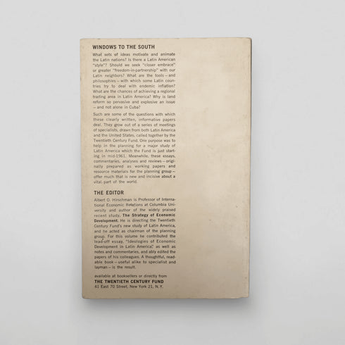 Latin American Issues: Essays and Comments – Edited by Albert O. Hirschman (1962 Third Printing) - Books Worth Keeping