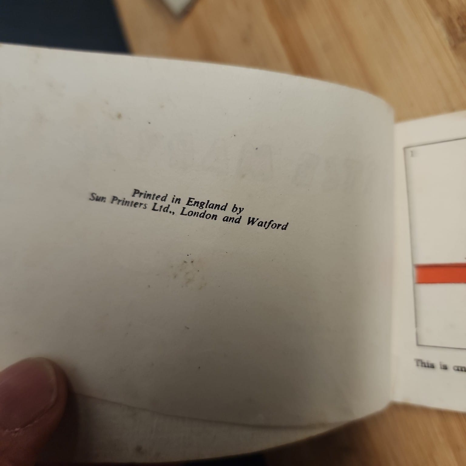 Printer statement in Little Mary Mouse Again, printed by Sun Printers Ltd., London and Watford
