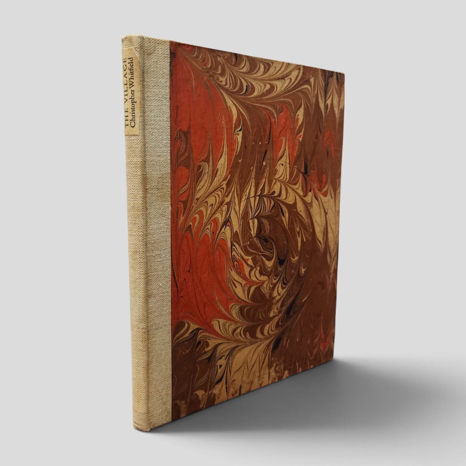 Original front cover of The Village and Other Poems by Christopher Whitfield, signed limited edition No.11