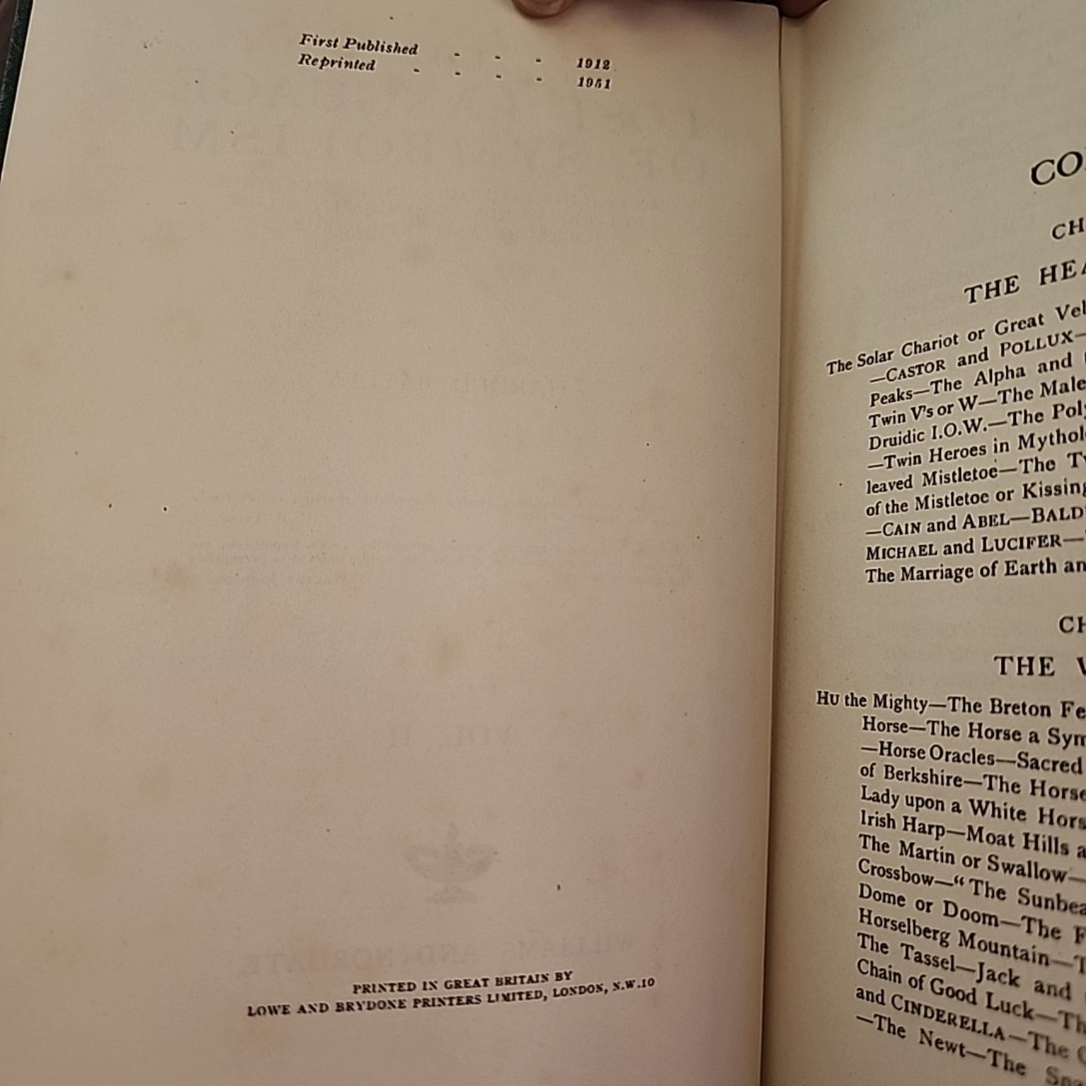 1951 reprint statement in The Lost Language of Symbolism Volume II by Harold Bayley