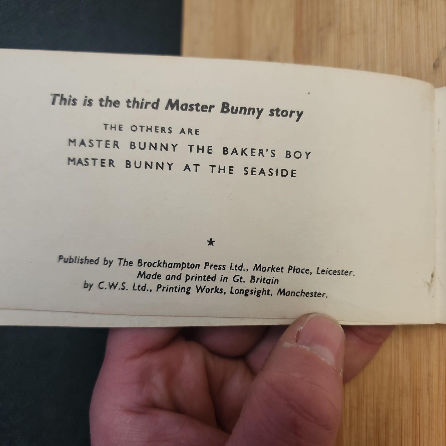 Master Bunny Has a Birthday Brockhampton Press publication page