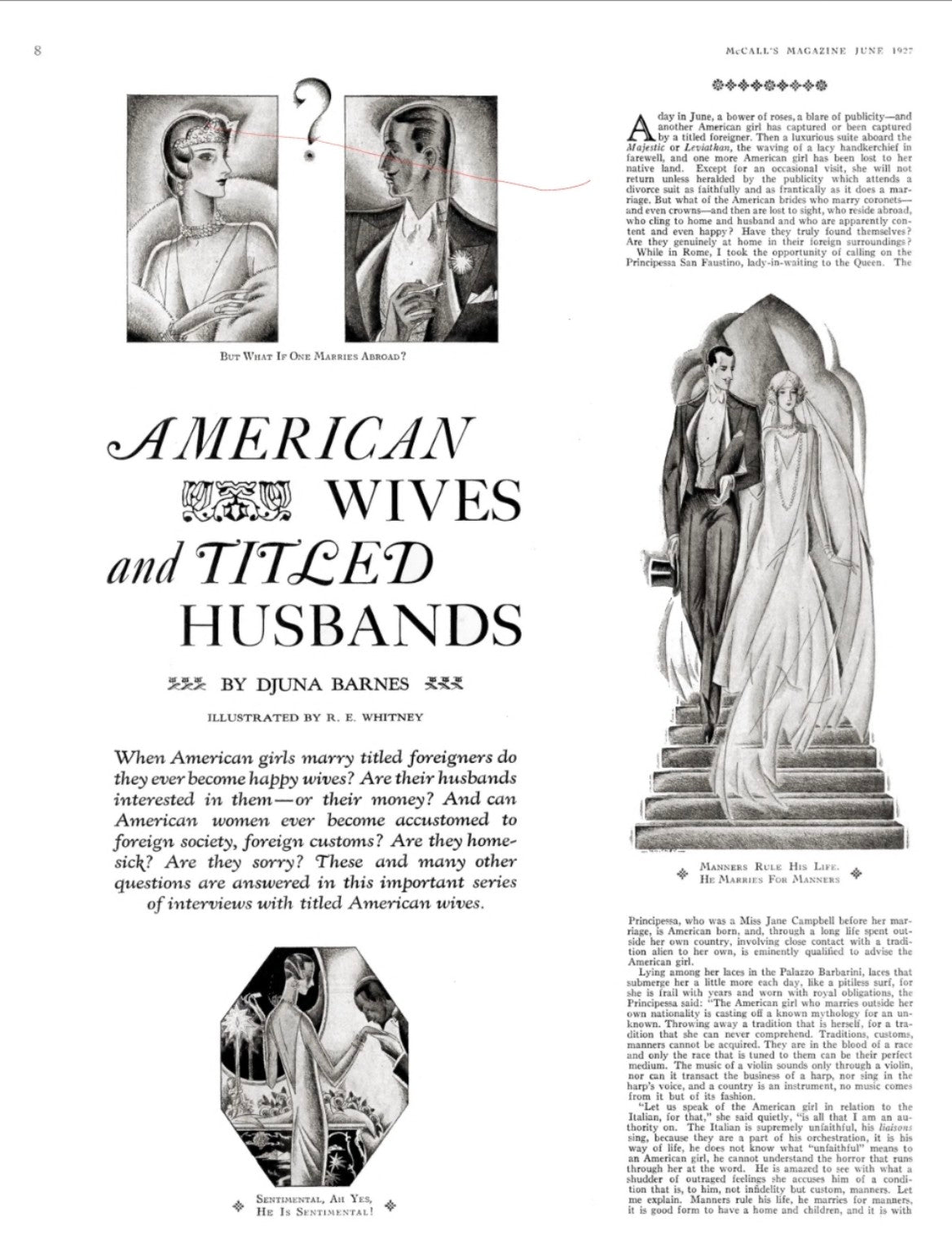 McCall's Magazine June 1927 American Wives and Titled Husbands article page