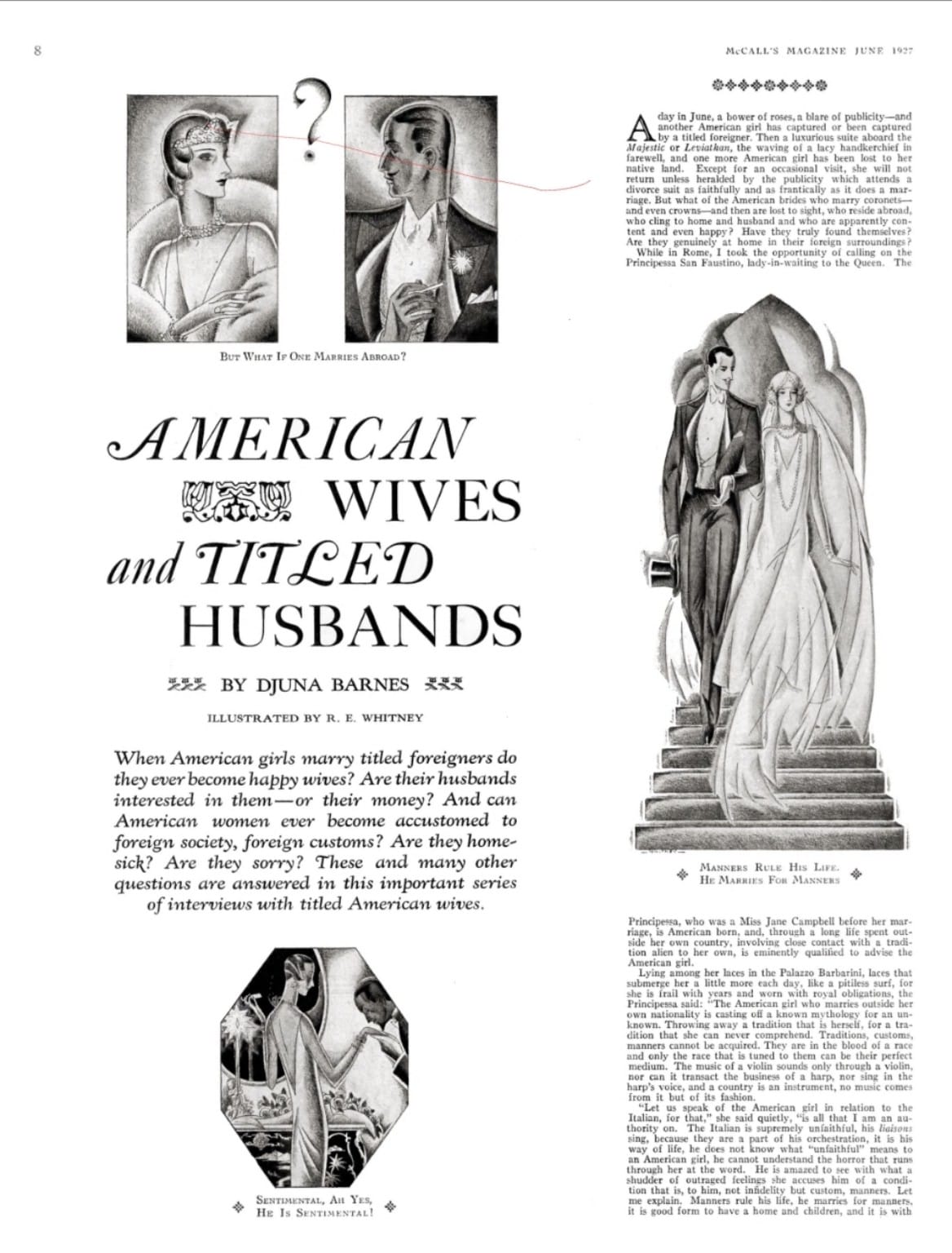 McCall's Magazine June 1927 American Wives and Titled Husbands article page