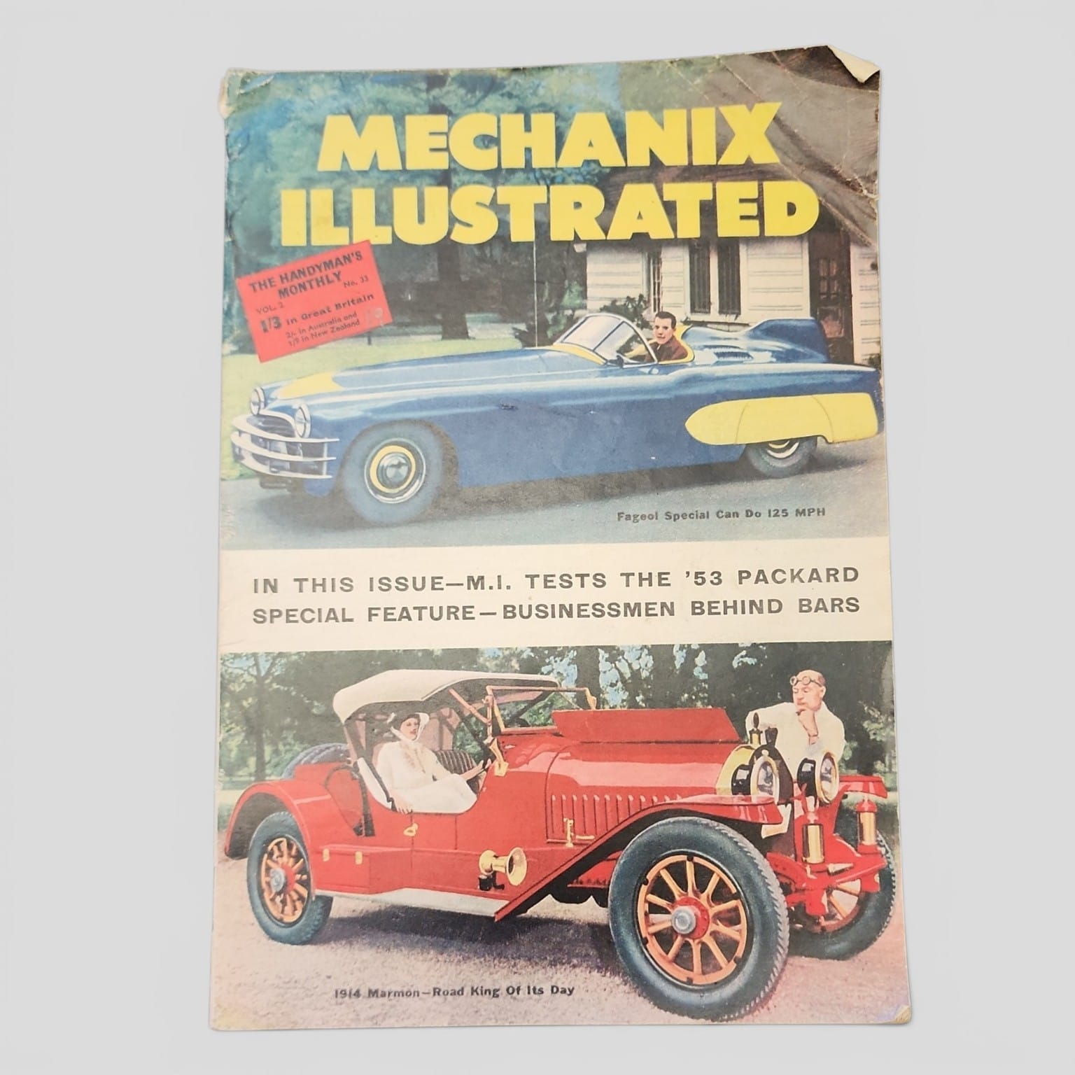 Mechanix Illustrated British Edition August 1953 vintage magazine cover