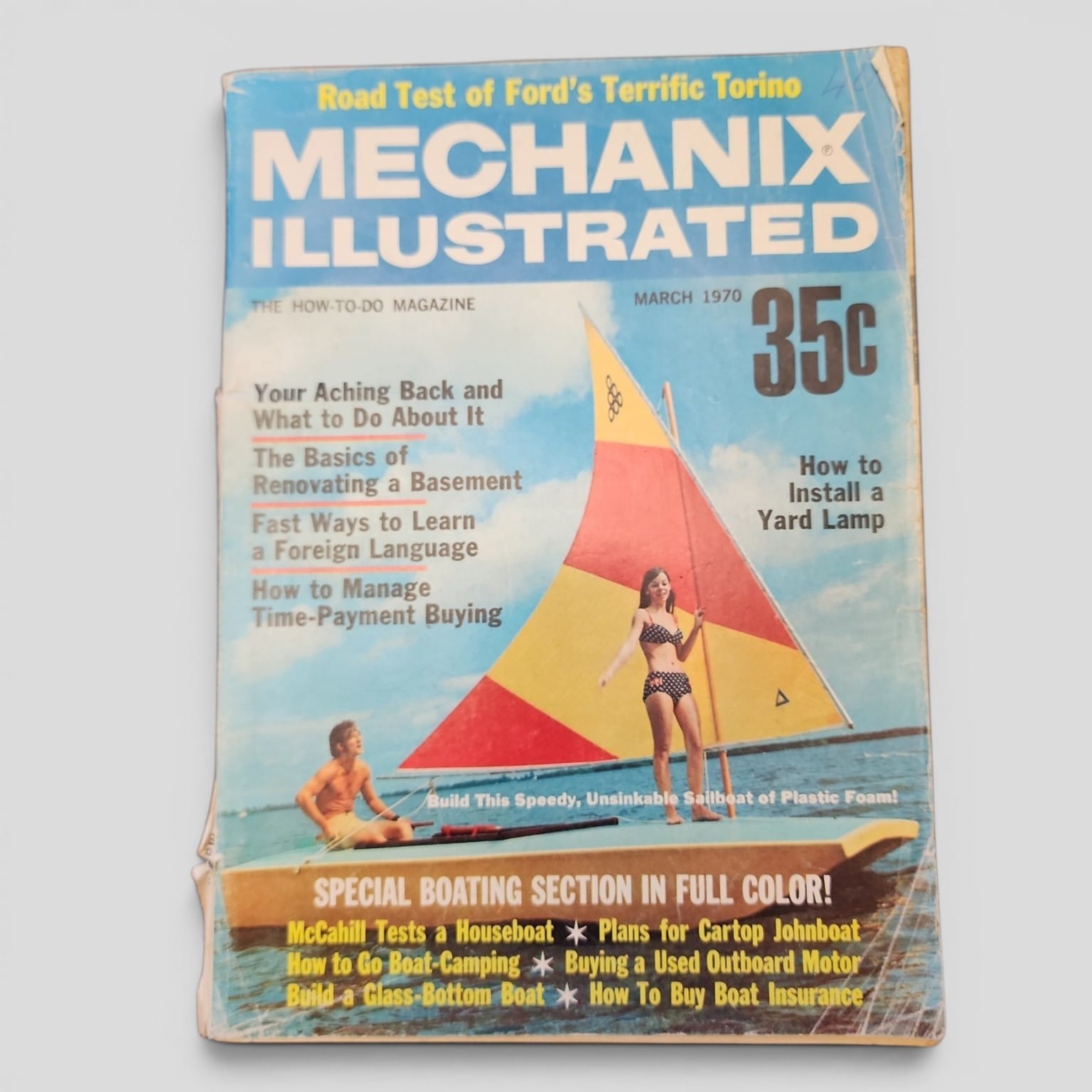 Mechanix Illustrated March 1970 Ford Torino and boating cover
