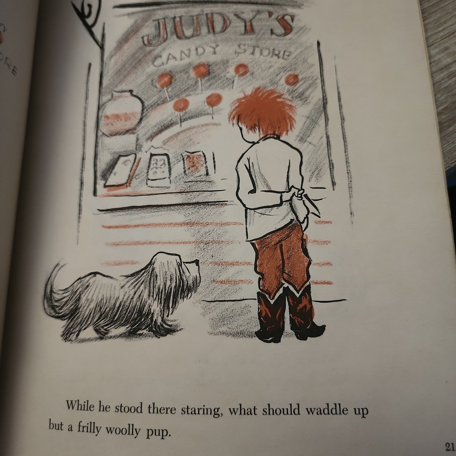 Interior illustration from Mop Top by Don Freeman
