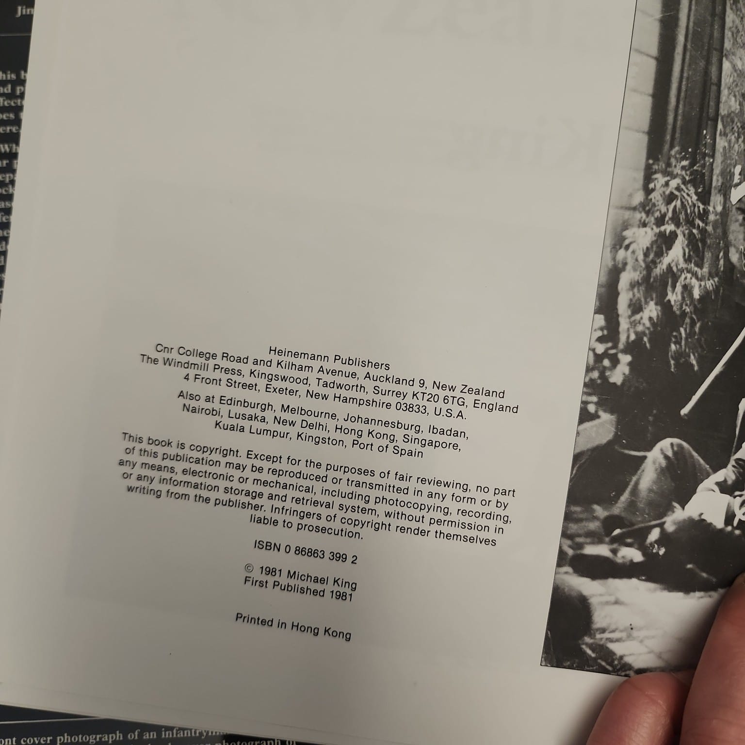 New Zealanders at War by Michael King 1981 publication and ISBN page