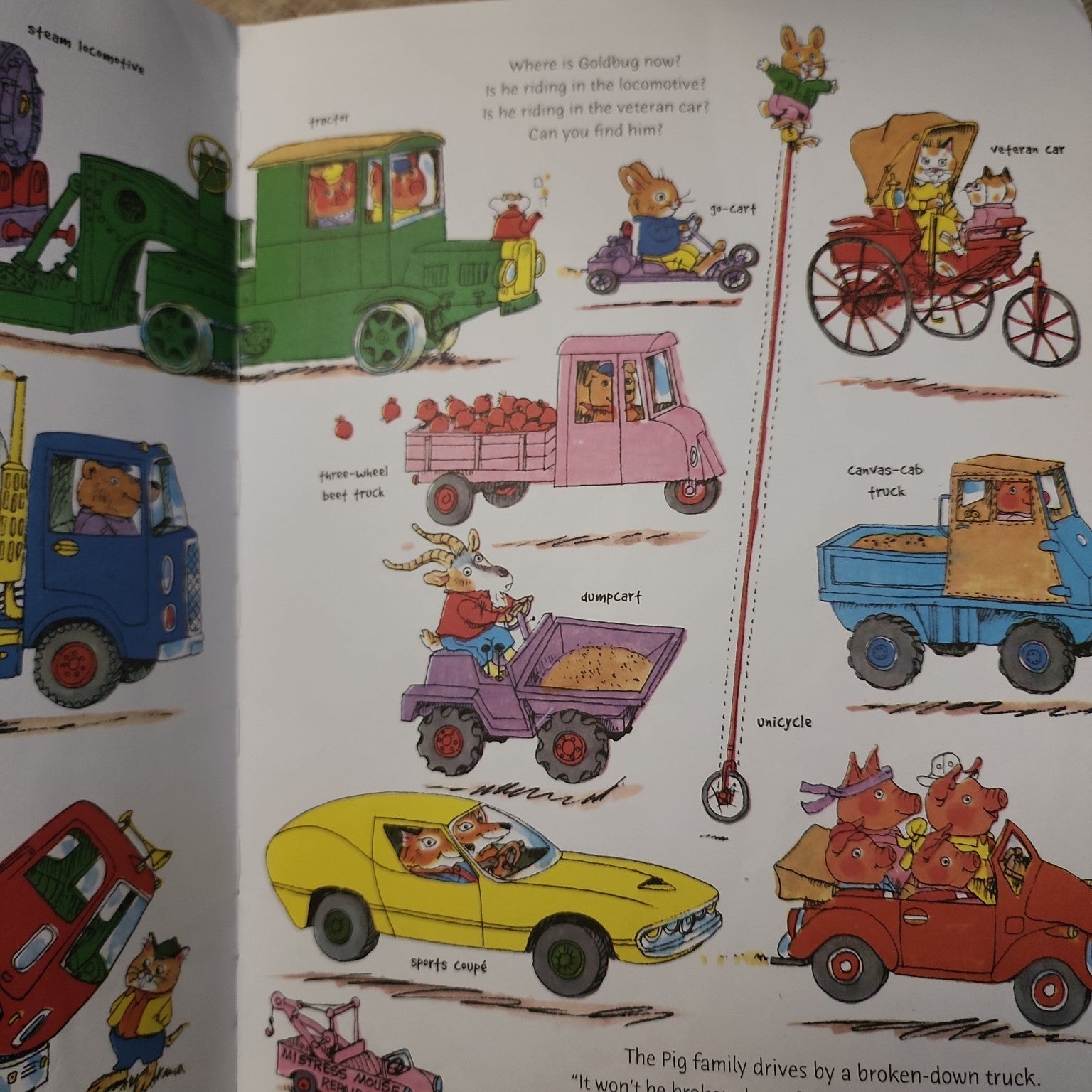 Interior illustration from Richard Scarry's Cars and Trucks and Things That Go