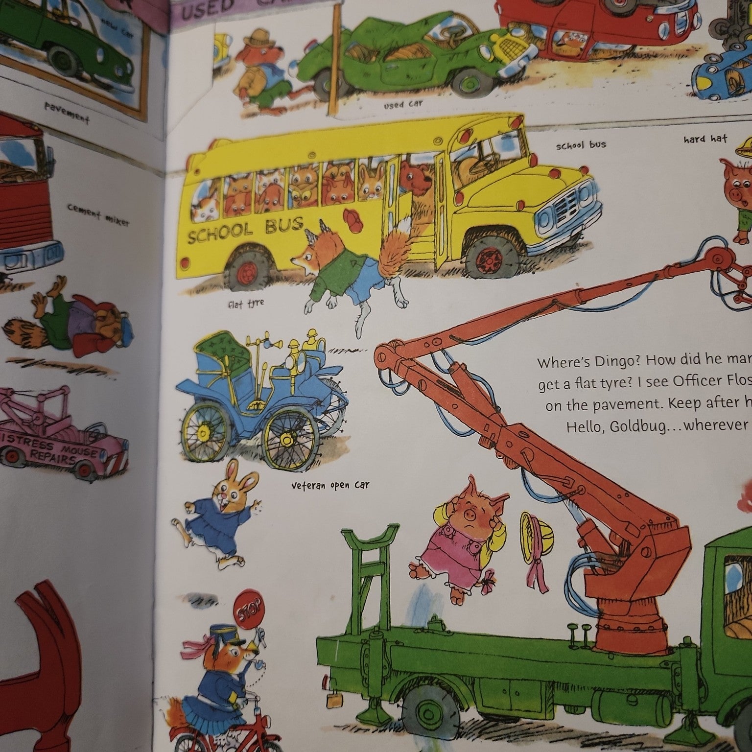 Interior illustration from Richard Scarry's Cars and Trucks and Things That Go