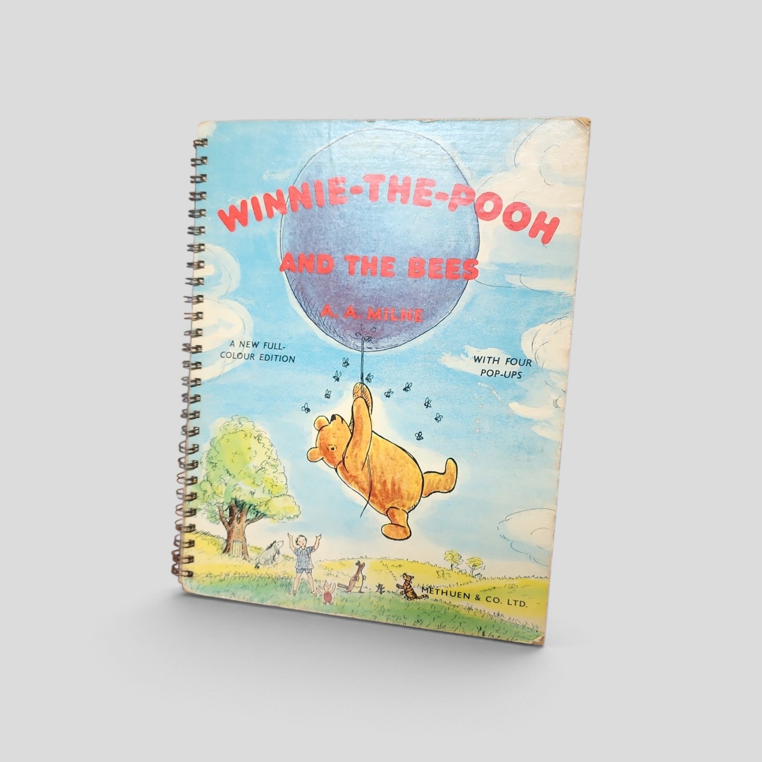 Winnie-the-Pooh and the Bees vintage Methuen pop-up book cover