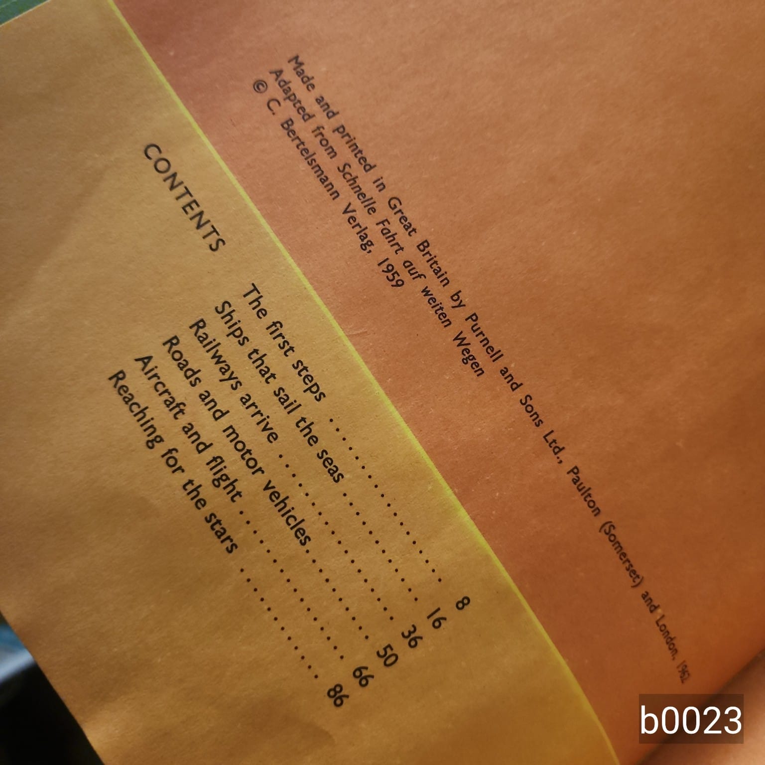 World Transport by Fred Dietrich publication and contents page