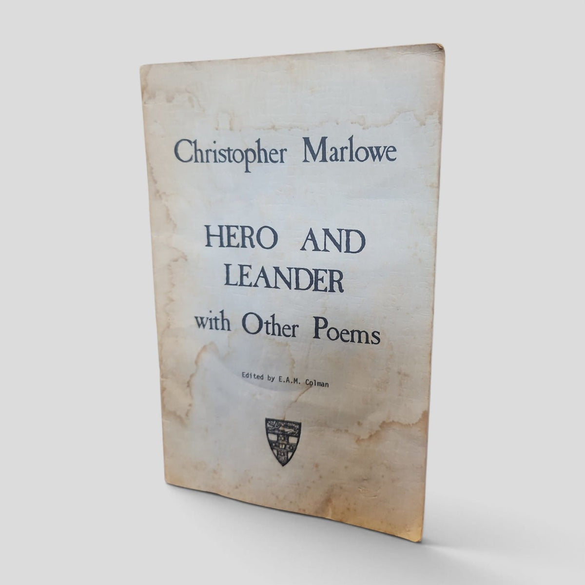 Hero and Leander with Other Poems by Christopher Marlowe front cover