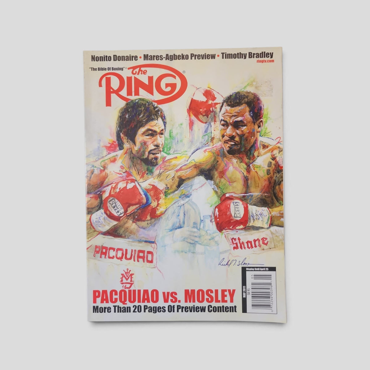 The Ring Magazine May 2011 front cover: Pacquiao vs Mosley