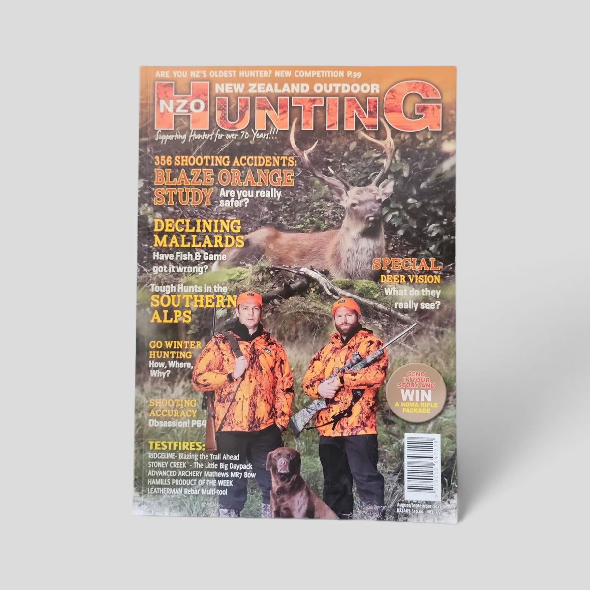 NZ Outdoor Hunting Magazine – August/September 2012 front cover