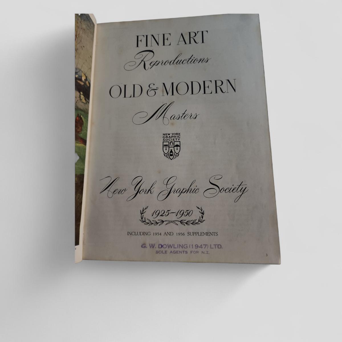 Fine Art Reproductions of Old & Modern Masters by New York Graphic Society - book cover