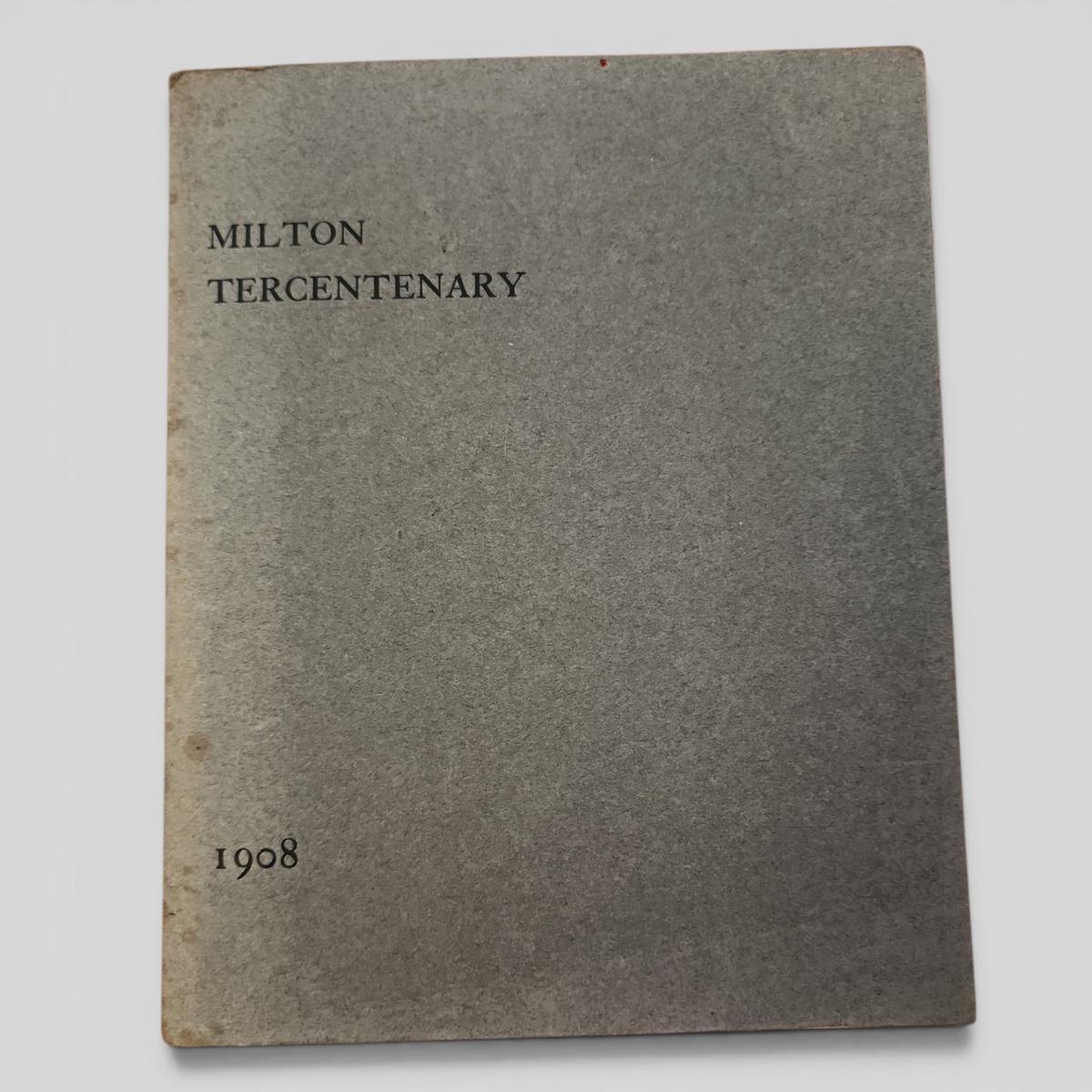 MILTON TERCENTENARY - book cover