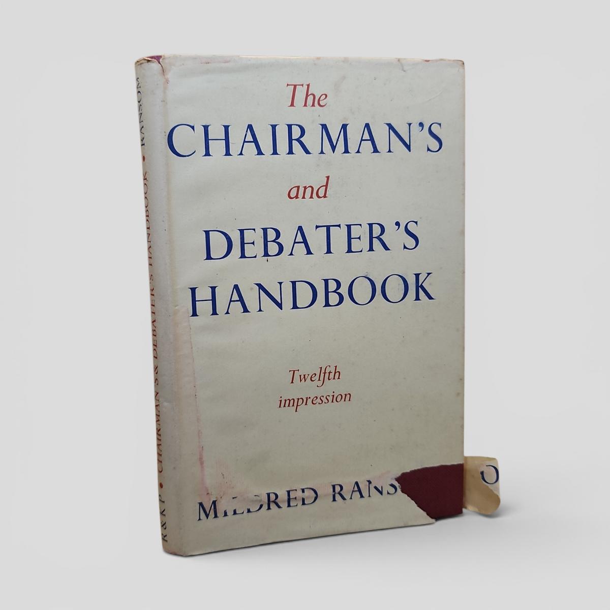 The CHAIRMAN'S and DEBATER'S HANDBOOK by Mildred Ransome - book cover
