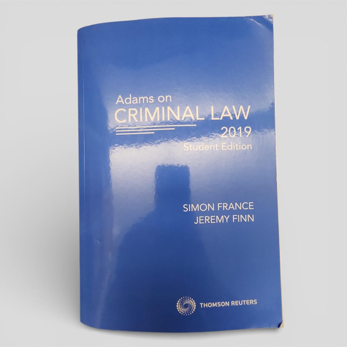 Adams on Criminal Law by Simon France, Jeremy Finn - book cover