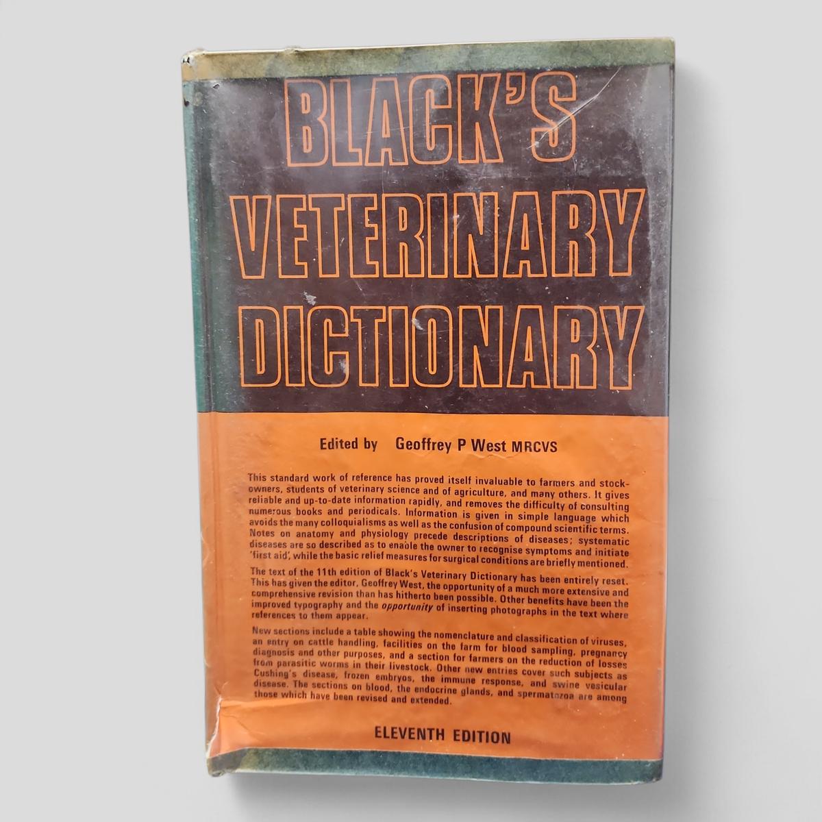 Black's Veterinary Dictionary by Geoffrey P. West MRCVS - book cover