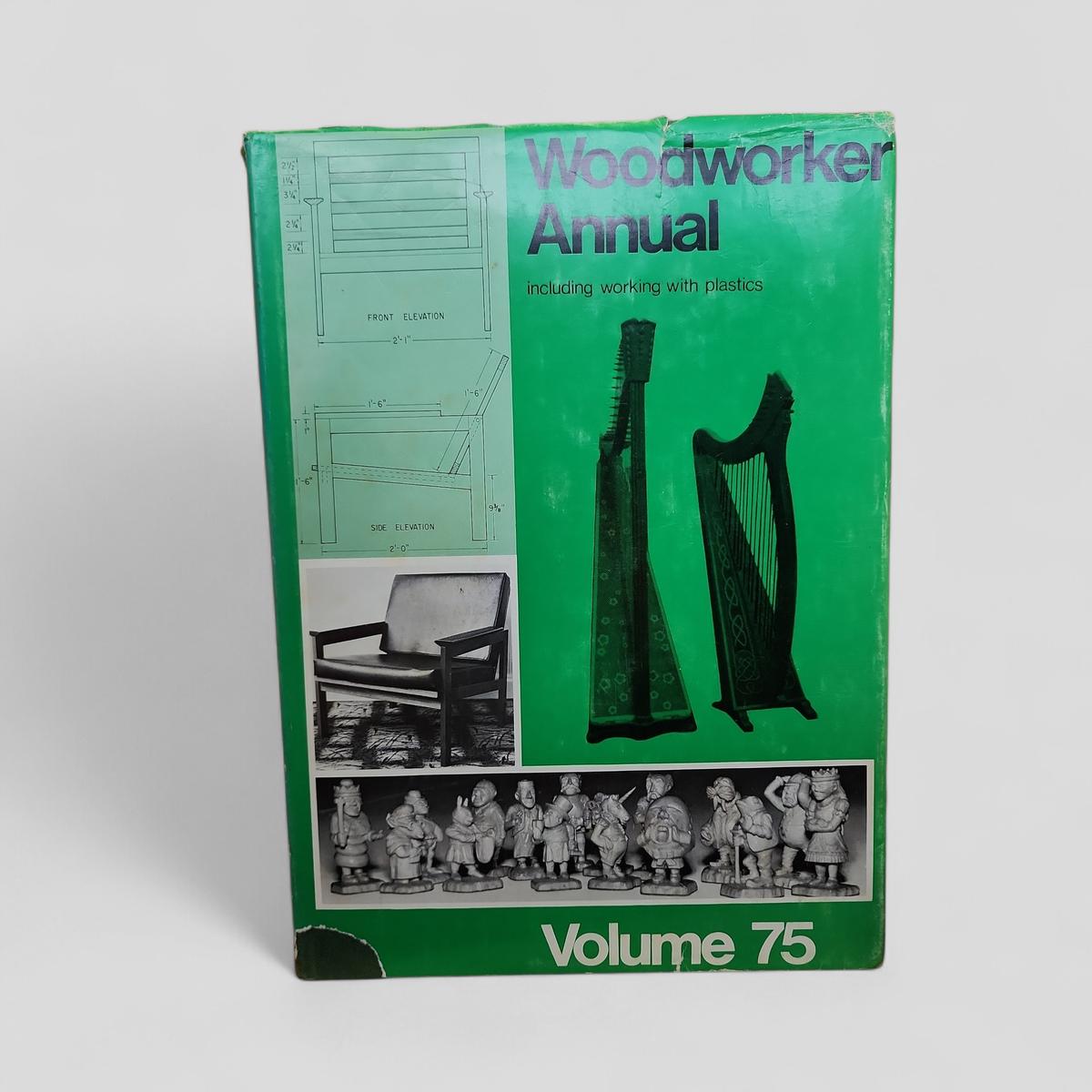 Woodworker Annual including working with plastics Volume 75 by V.J. Taylor - book cover