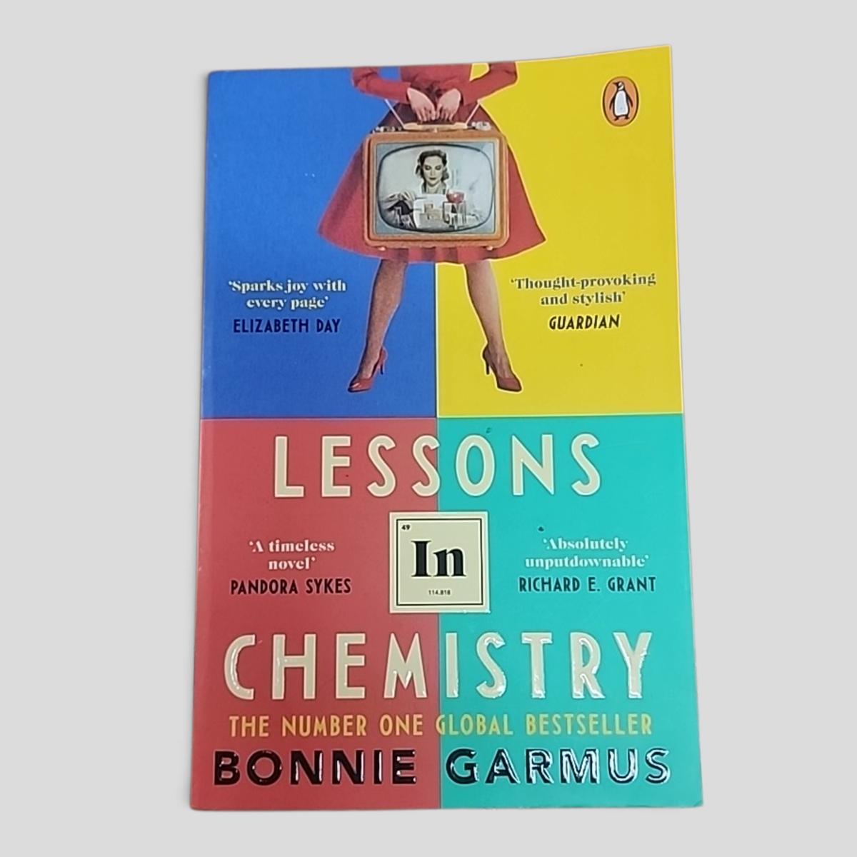 Lessons In Chemistry by Bonnie Garmus - book cover
